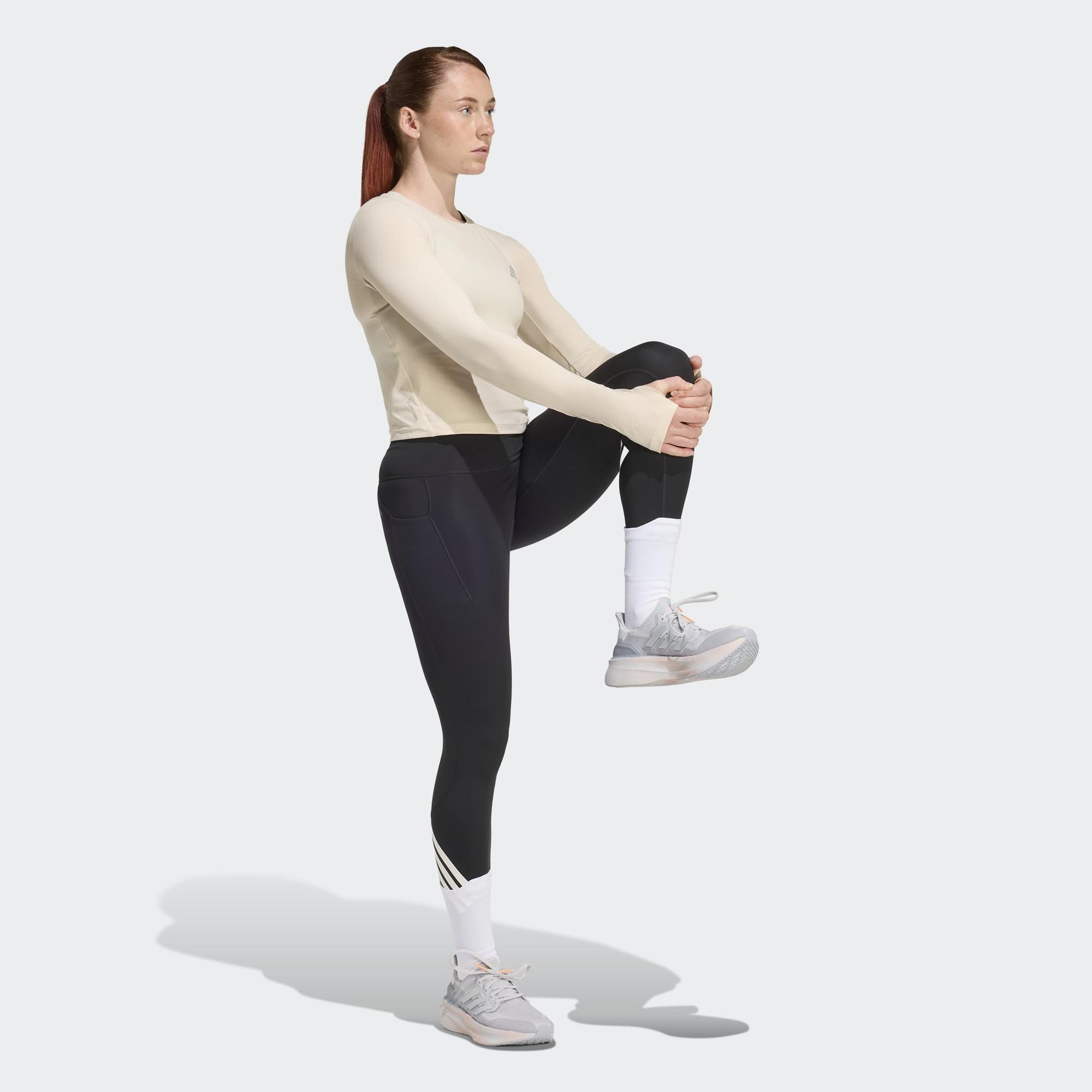 adidas Adi365 Climacool 3 Bantlı Tam Boy Kadın Siyah Koşu Taytı