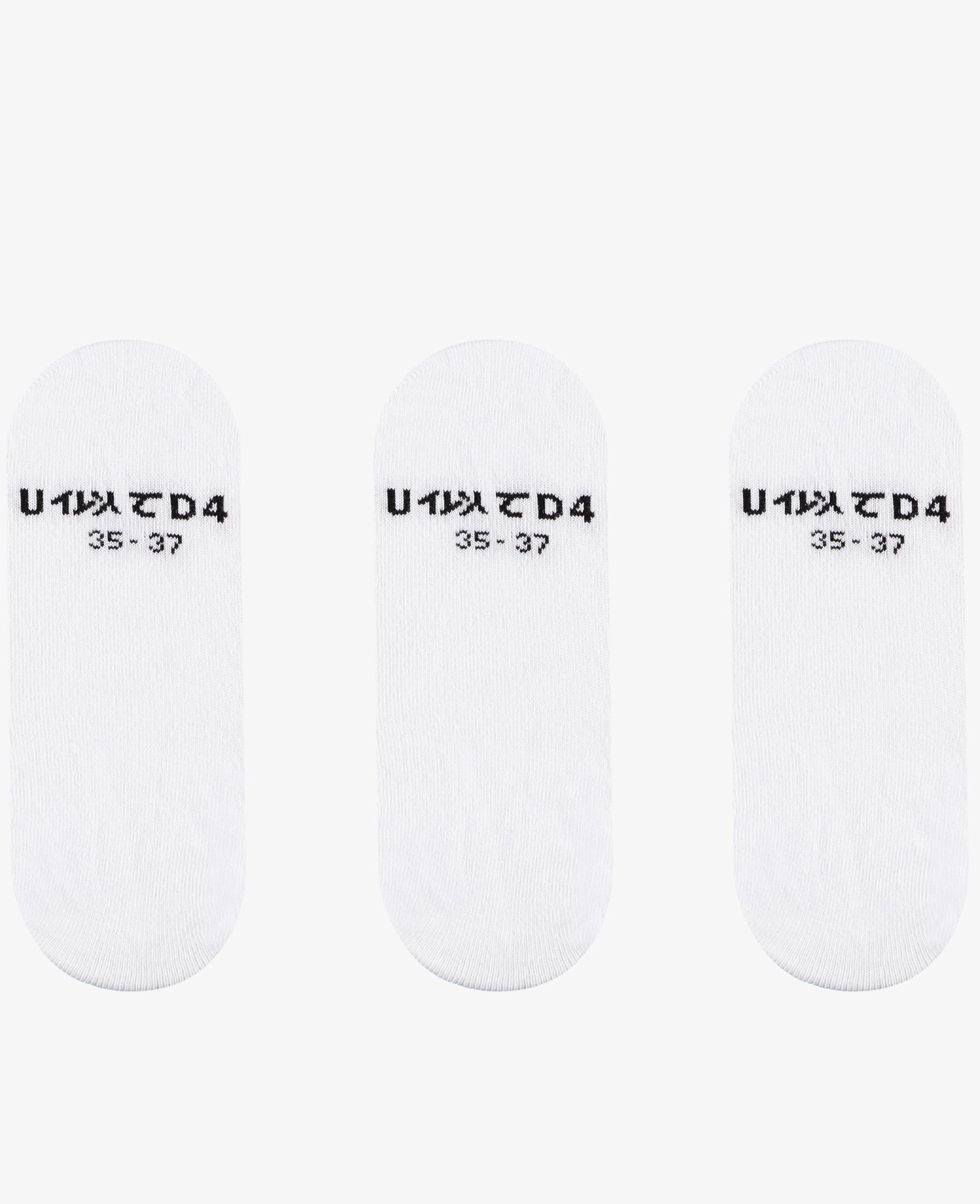 UNITED4 Unisex Beyaz 3'lü Babet Çorap
