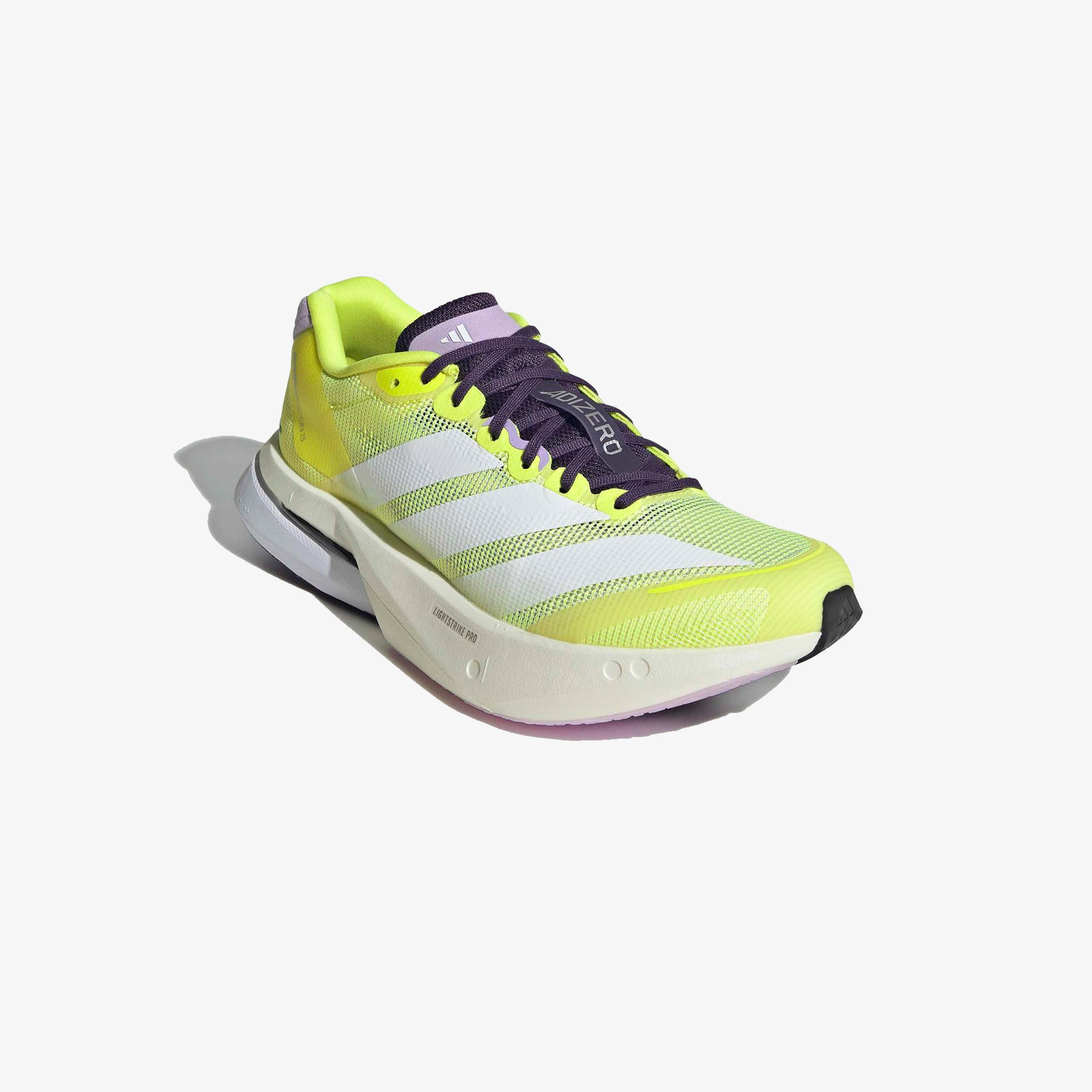 adidas Adizero Boston 13 Kadın Sarı Koşu Ayakkabısı