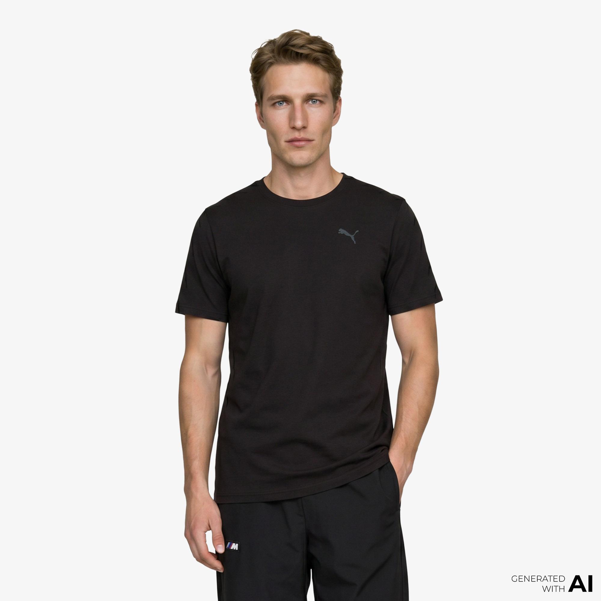 Puma Graphic 1 Erkek Siyah Antrenman T-Shirt