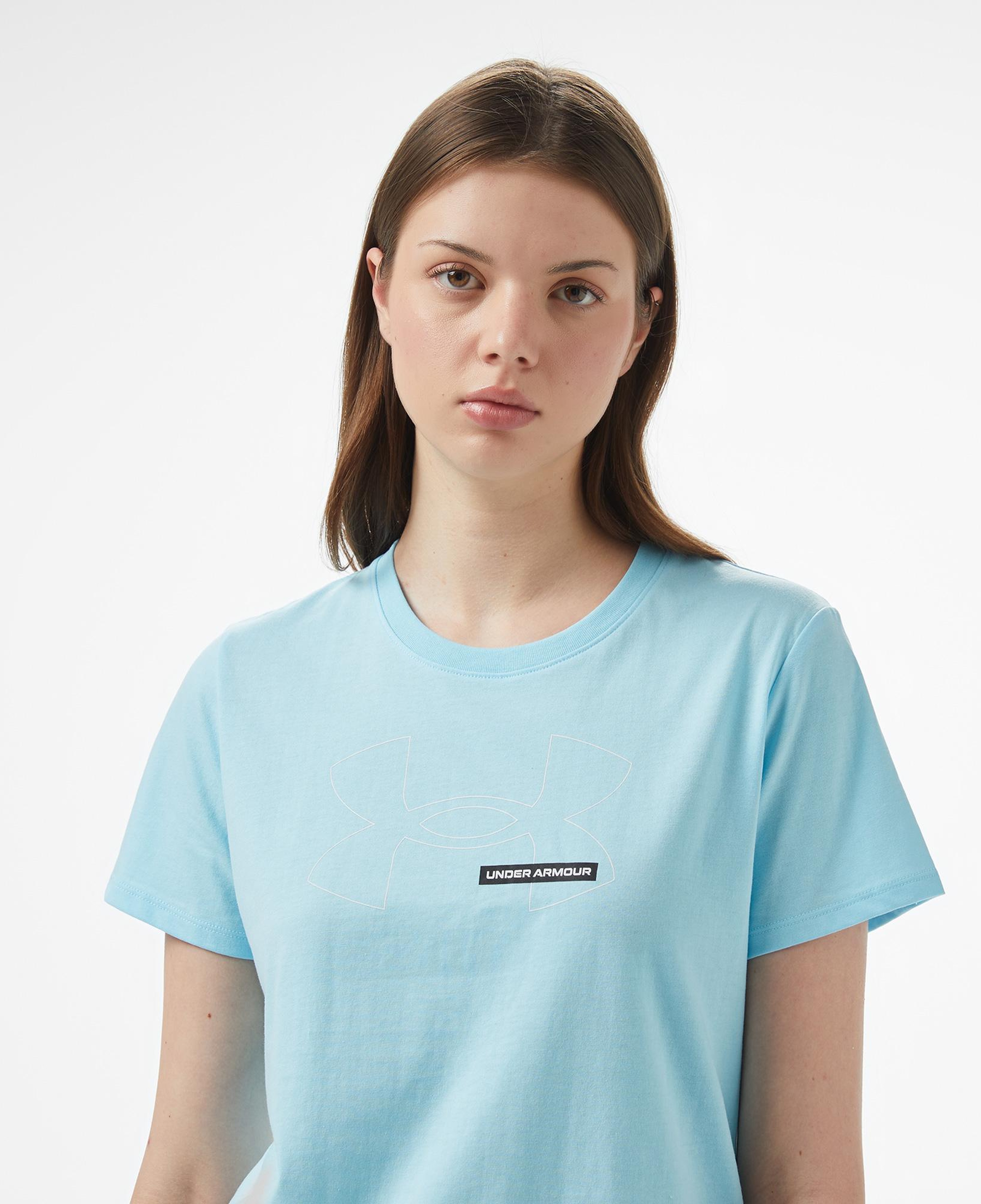 Under Armour Rival Outline Ss Kadın Gri T-Shirt