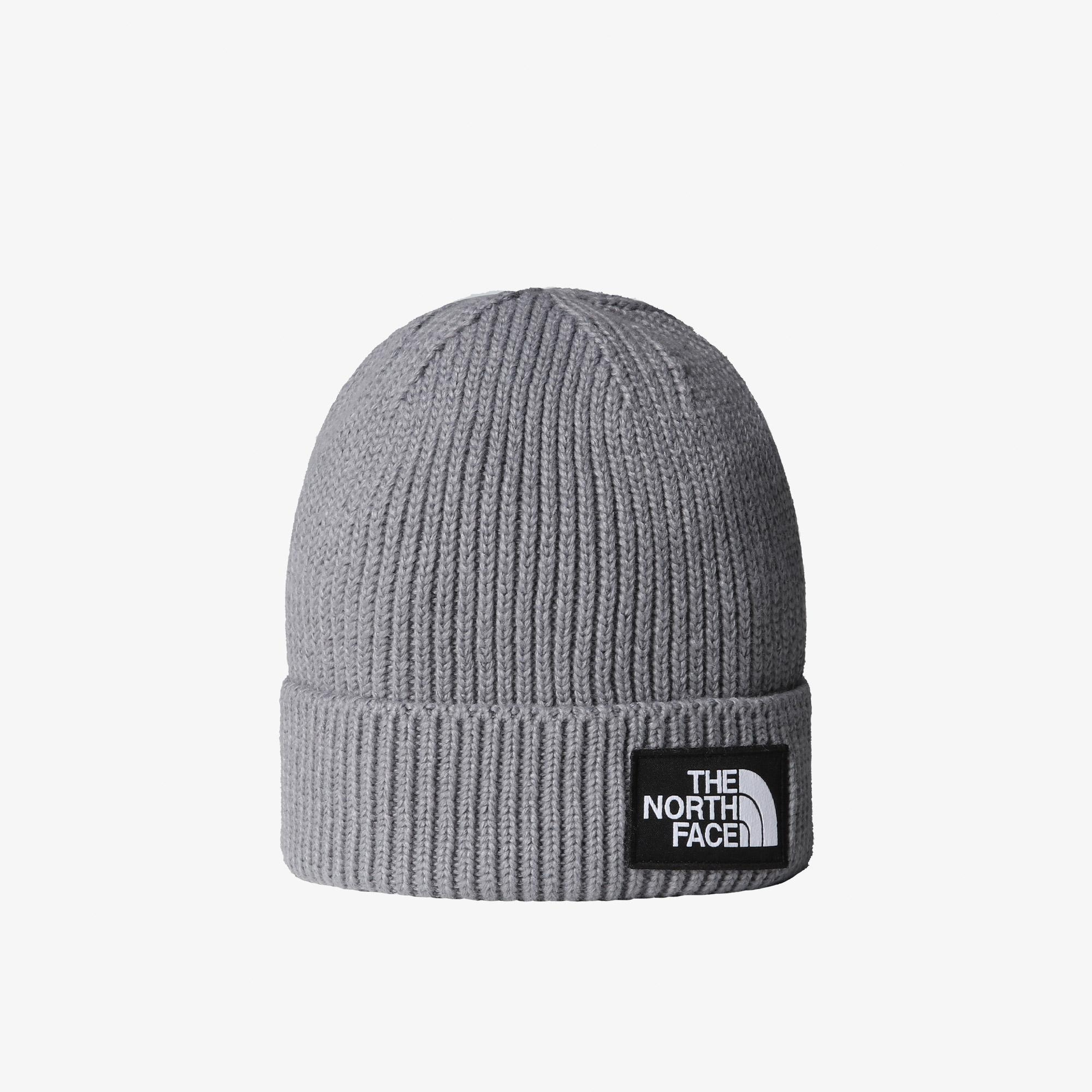 The North Face Logo Box Cuffed Unisex Gri Outdoor Bere