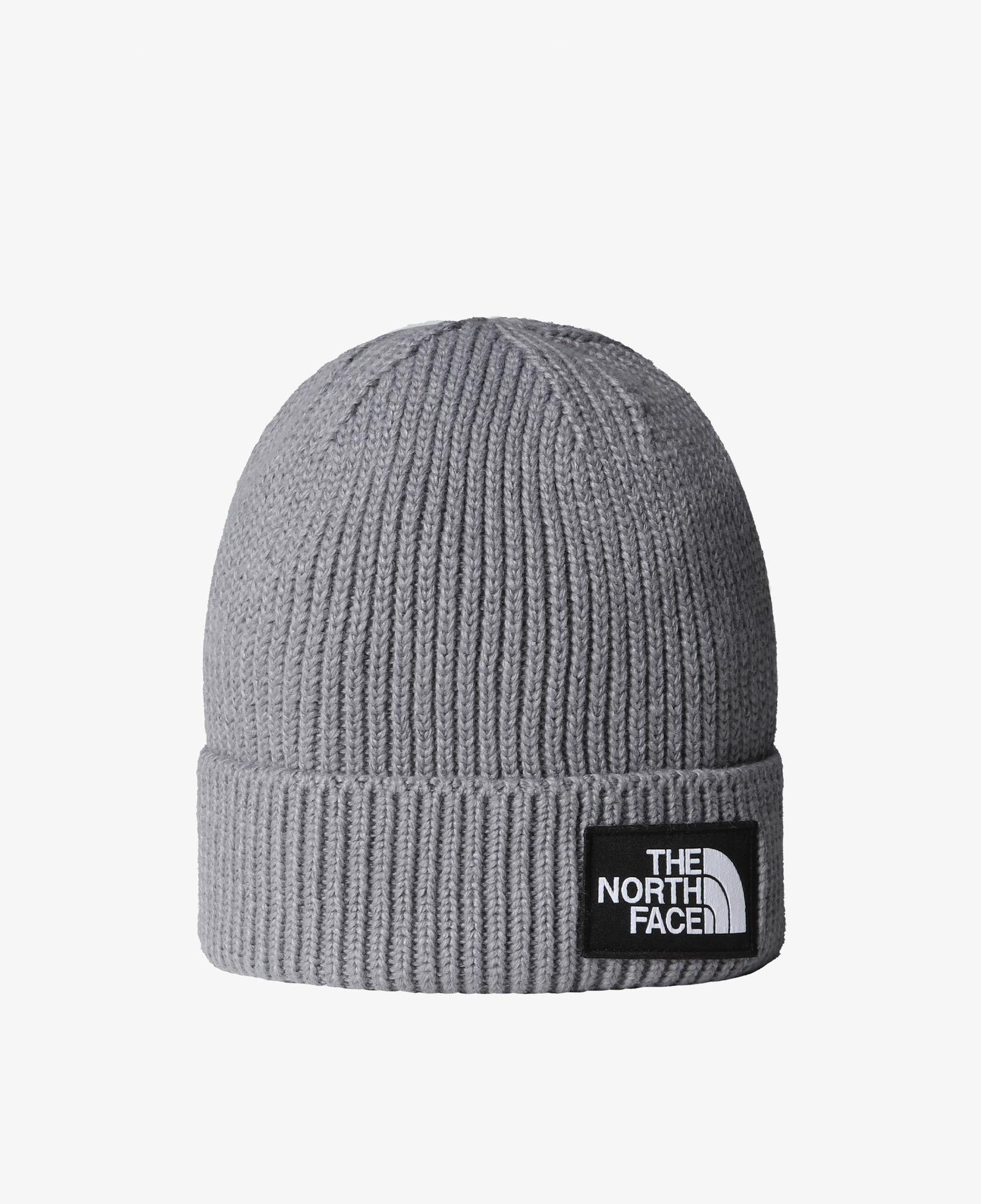 The North Face Logo Box Cuffed Unisex Gri Outdoor Bere