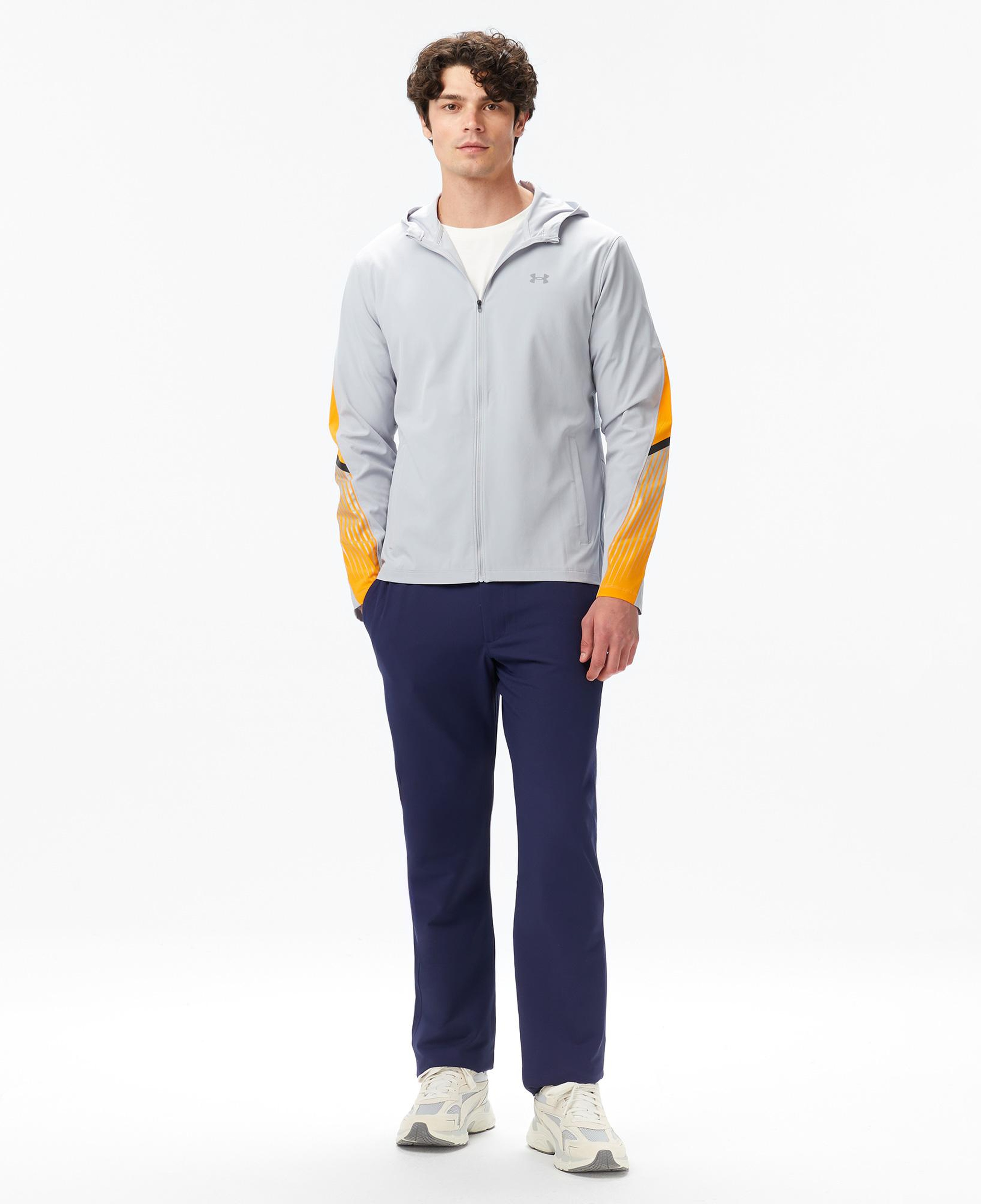 Under Armour Elociti Storm Hooded Erkek Gri Koşu Ceketi