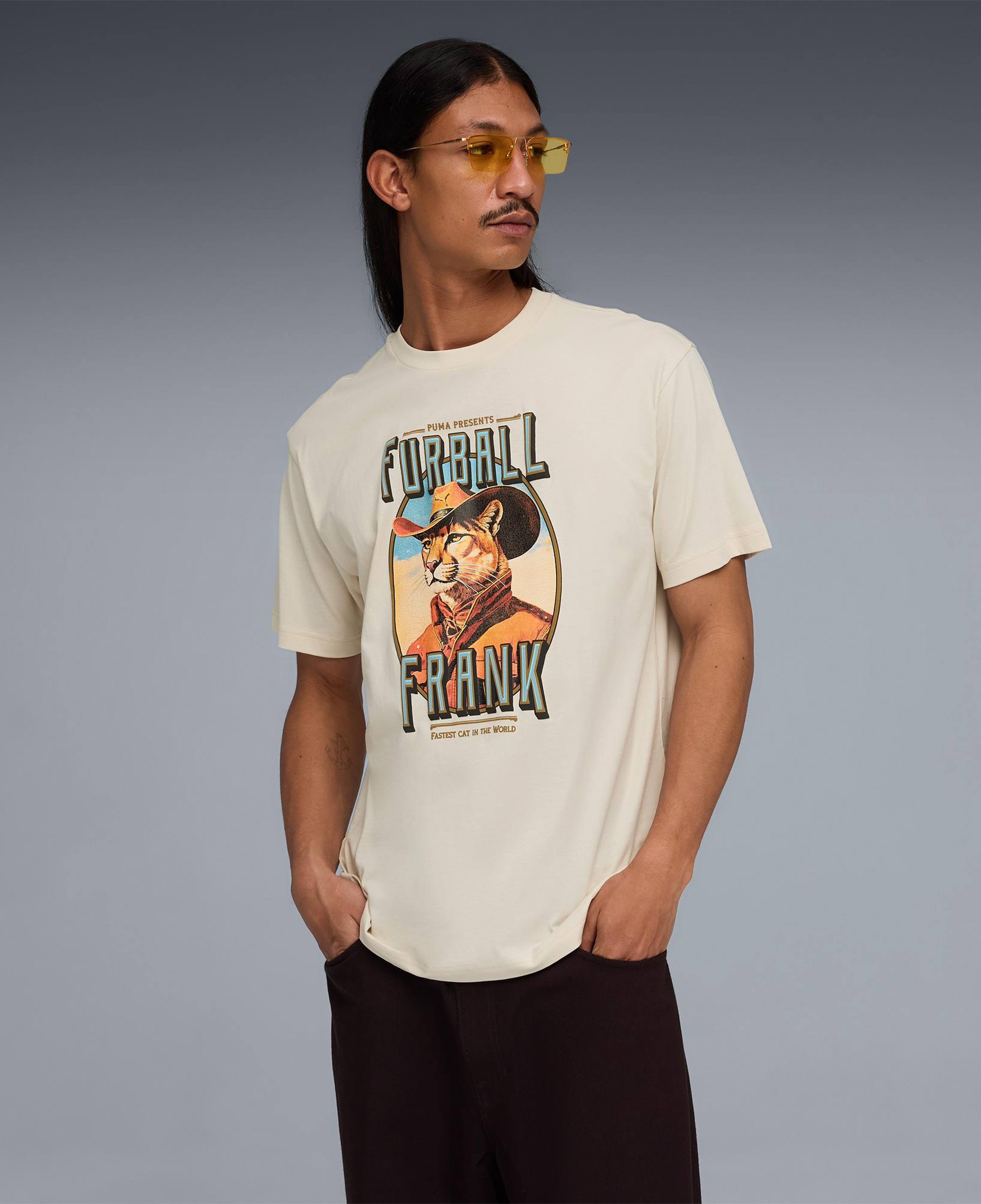 Puma Graphic  Erkek Beyaz T-Shirt