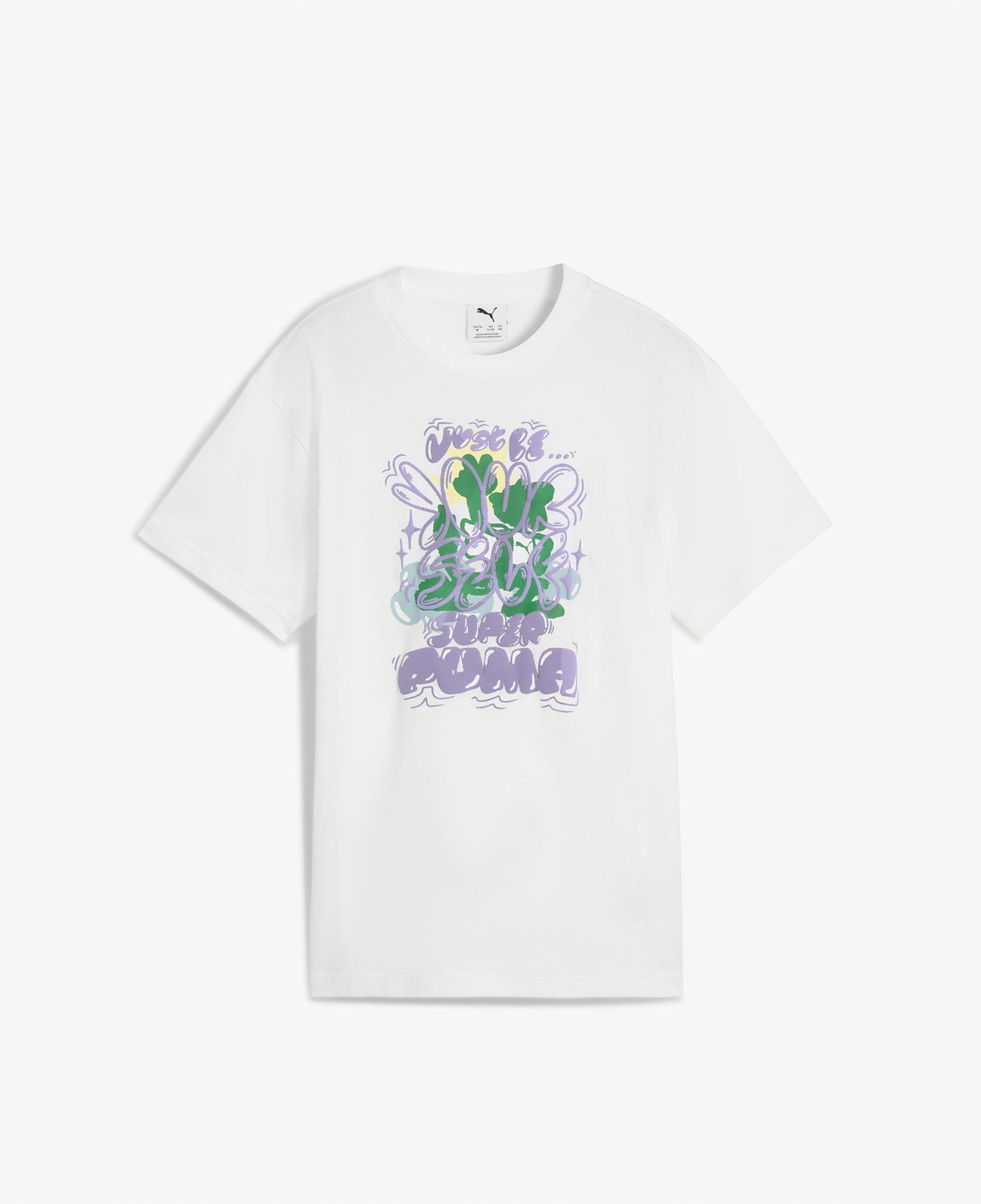 Puma Graphic Super Çocuk Beyaz T-Shirt