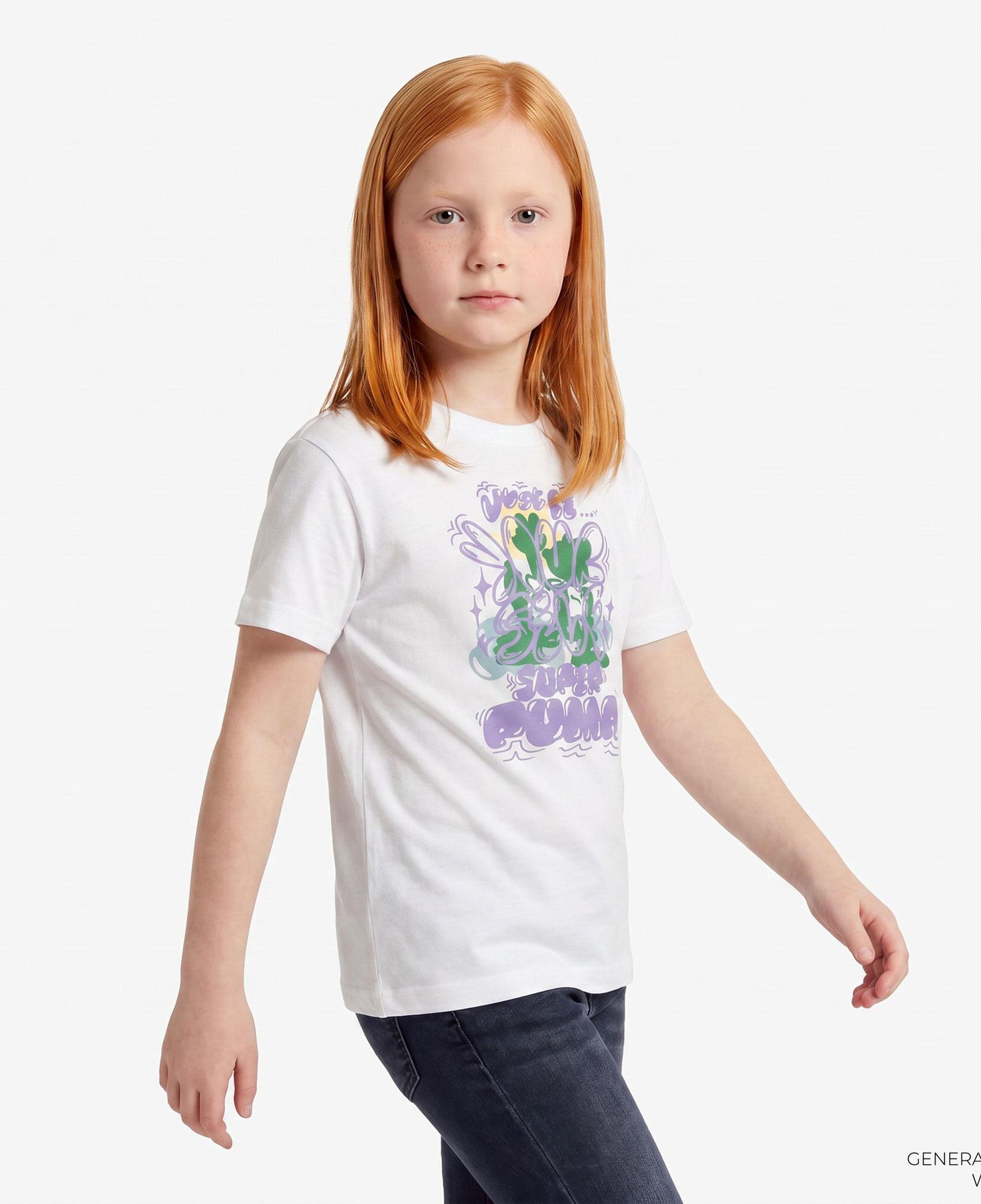 Puma Graphic Super Çocuk Beyaz T-Shirt