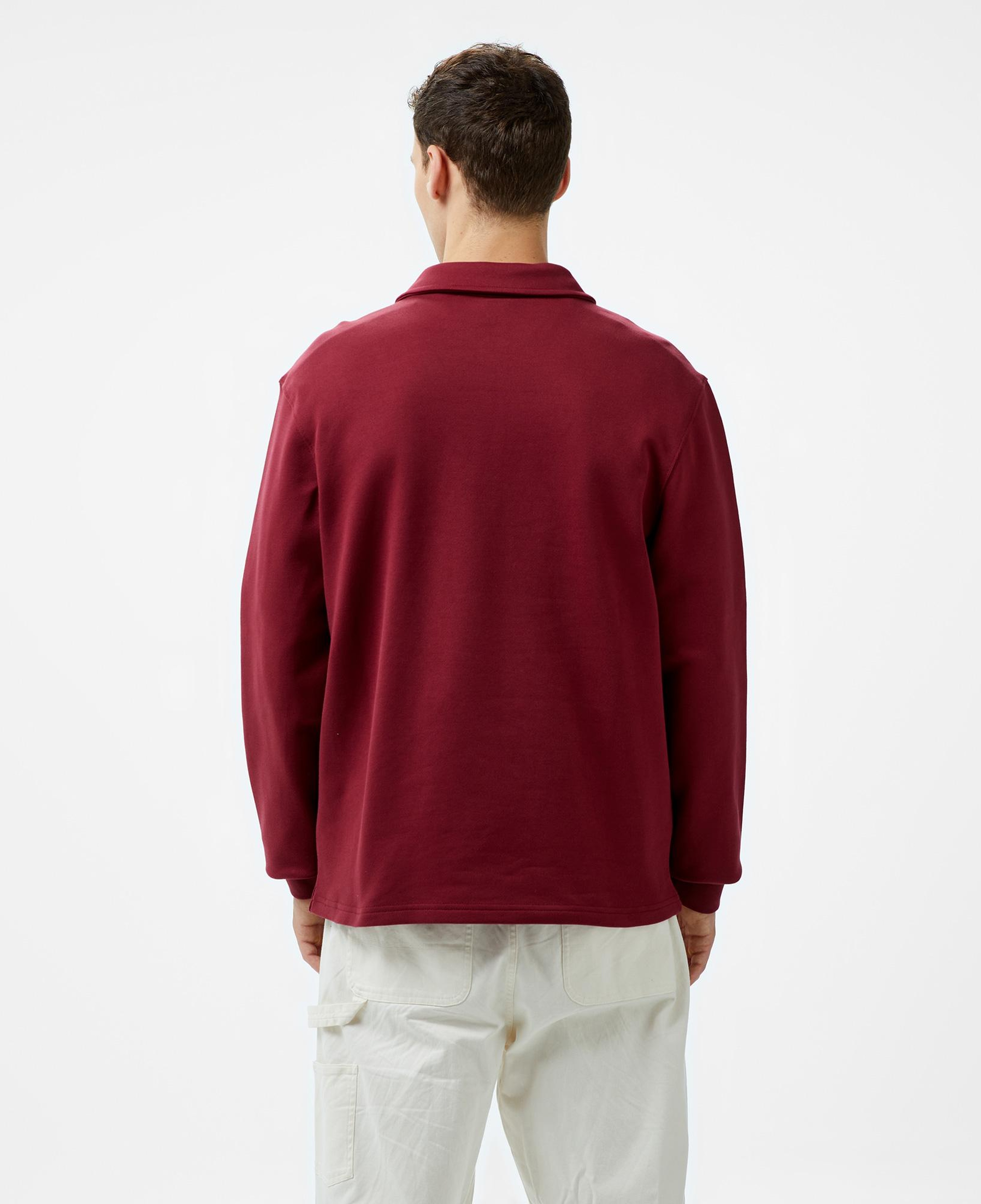 Les Benjamins Long Sleeve Polo 301 Erkek Bordo T-Shirt