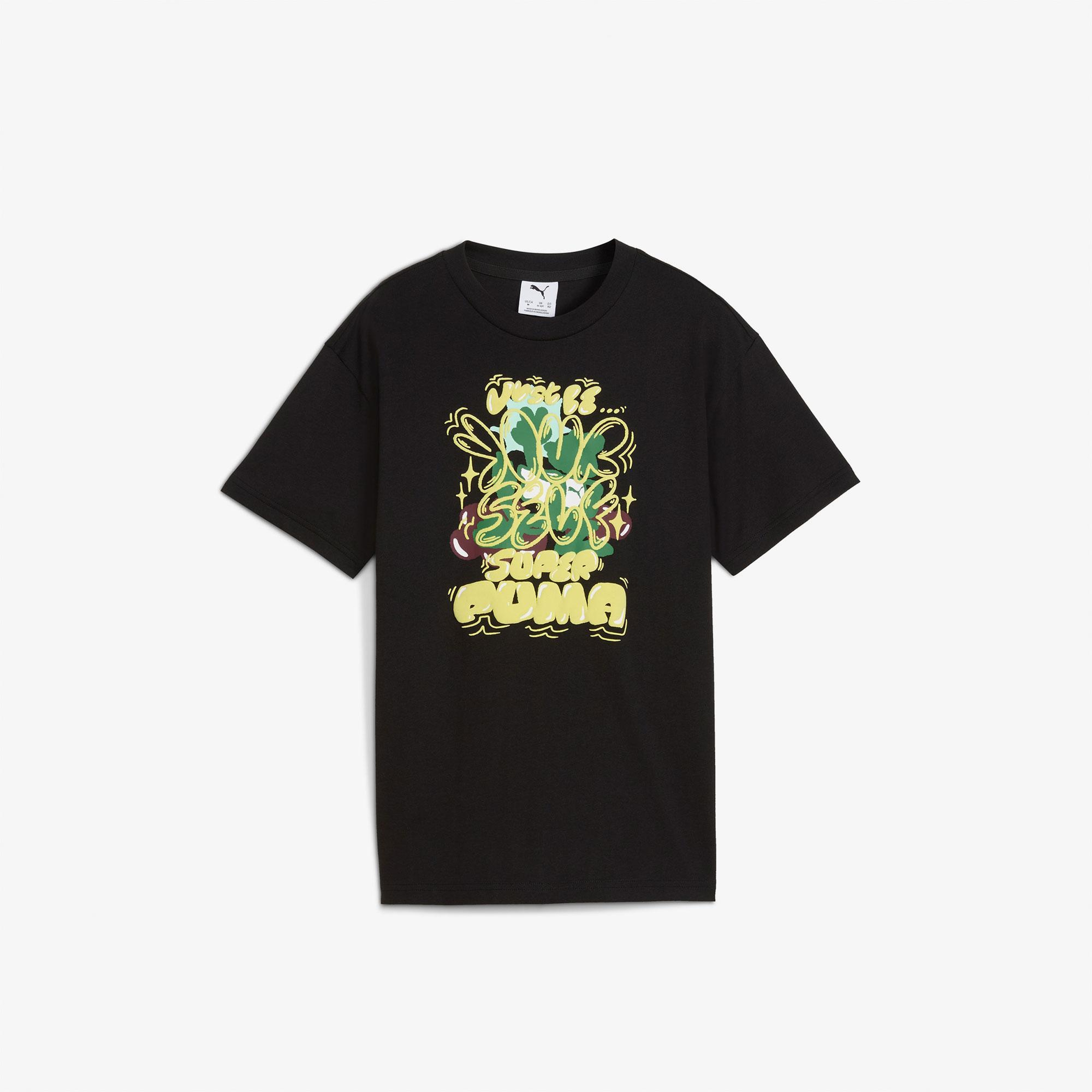 Puma Graphic Super Çocuk Siyah T-Shirt
