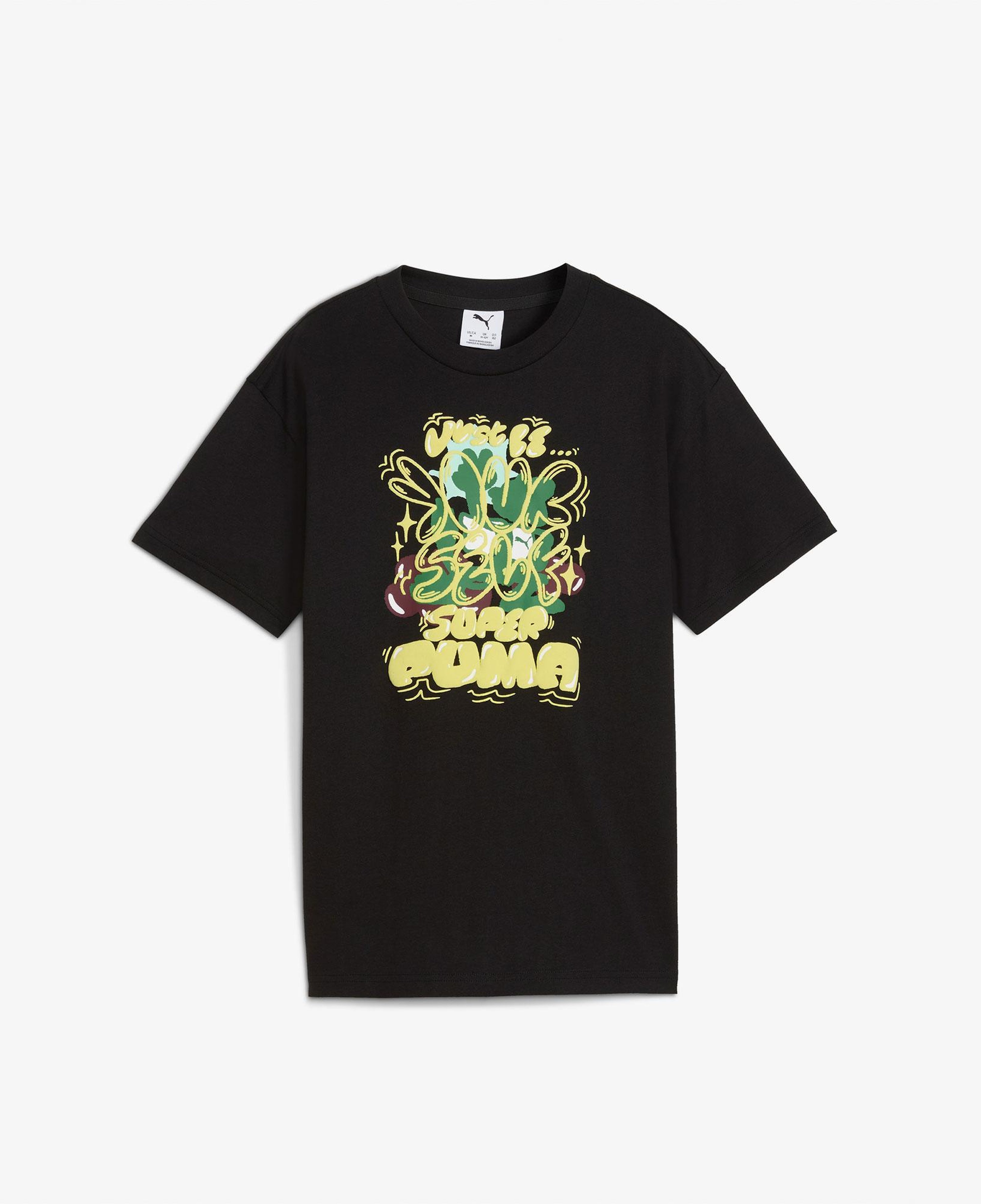 Puma Graphic Super Çocuk Siyah T-Shirt