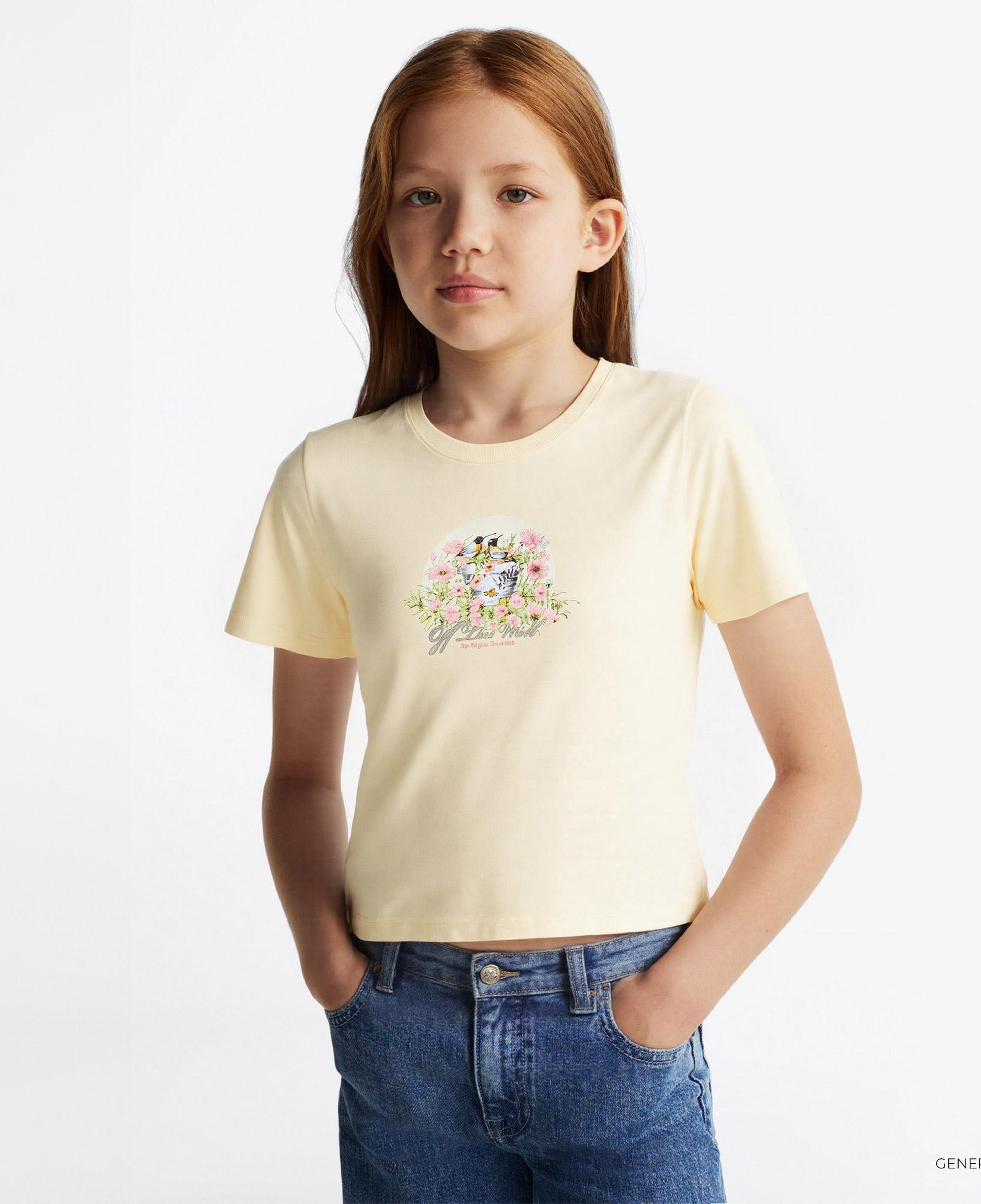 Vans Birdsong Relaxed Crop Ss Çocuk Sarı T-Shirt