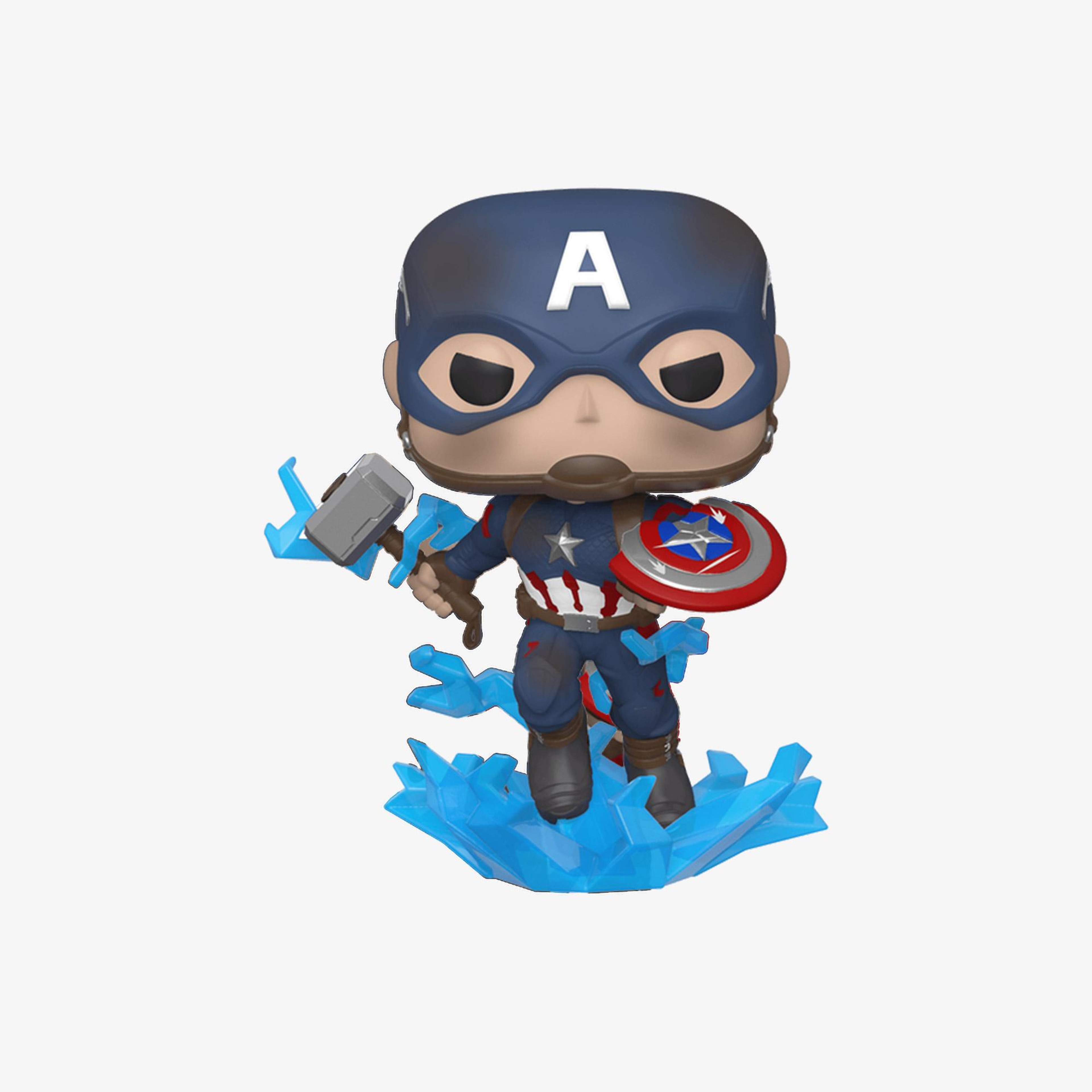 Funko Pop Marvel: Endgame Captain America W/ Brokenshield&Mjolnir Renkli Figür