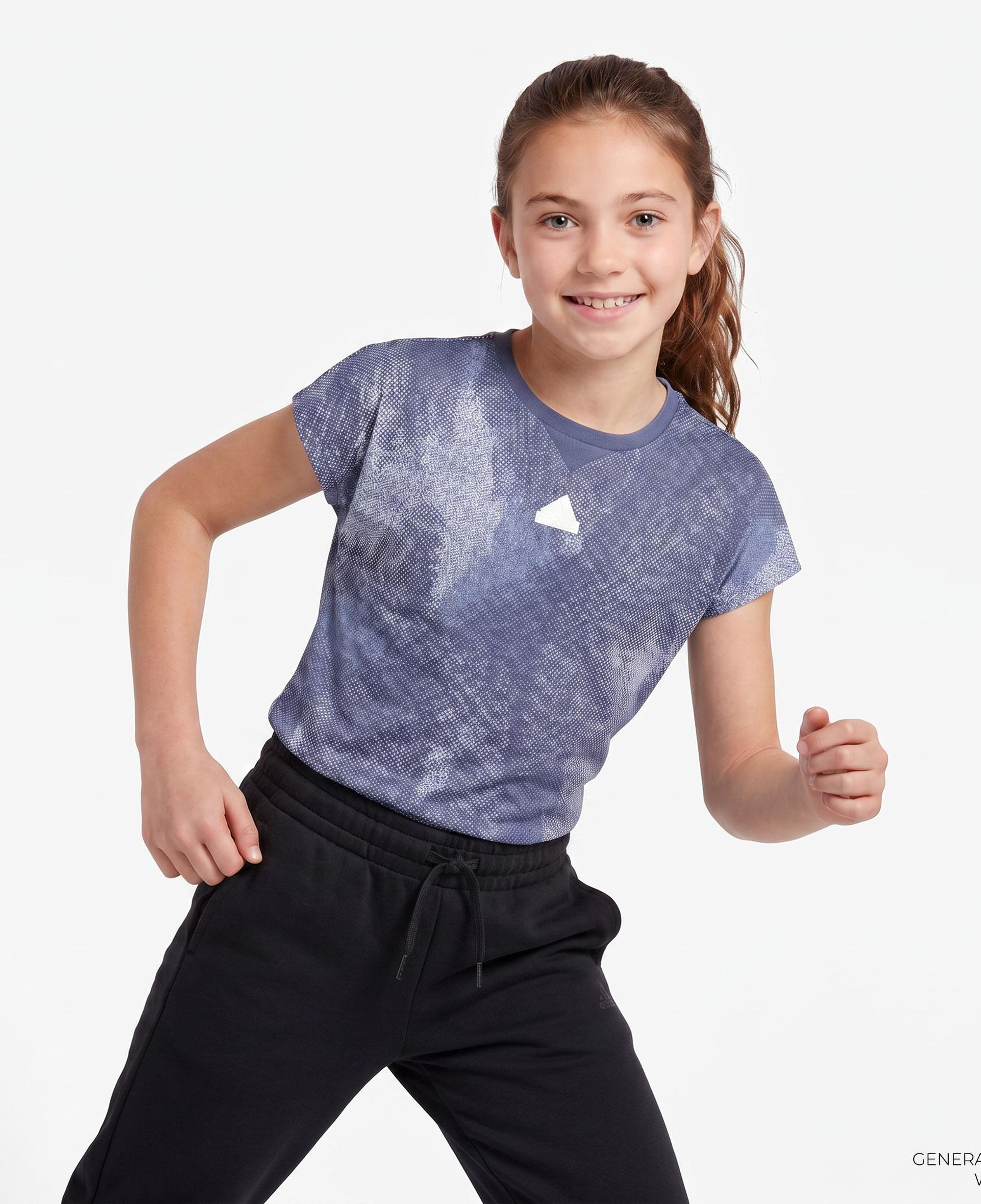 adidas Sportswear Jg Fi Aop T Çocuk Mavi T-Shirt