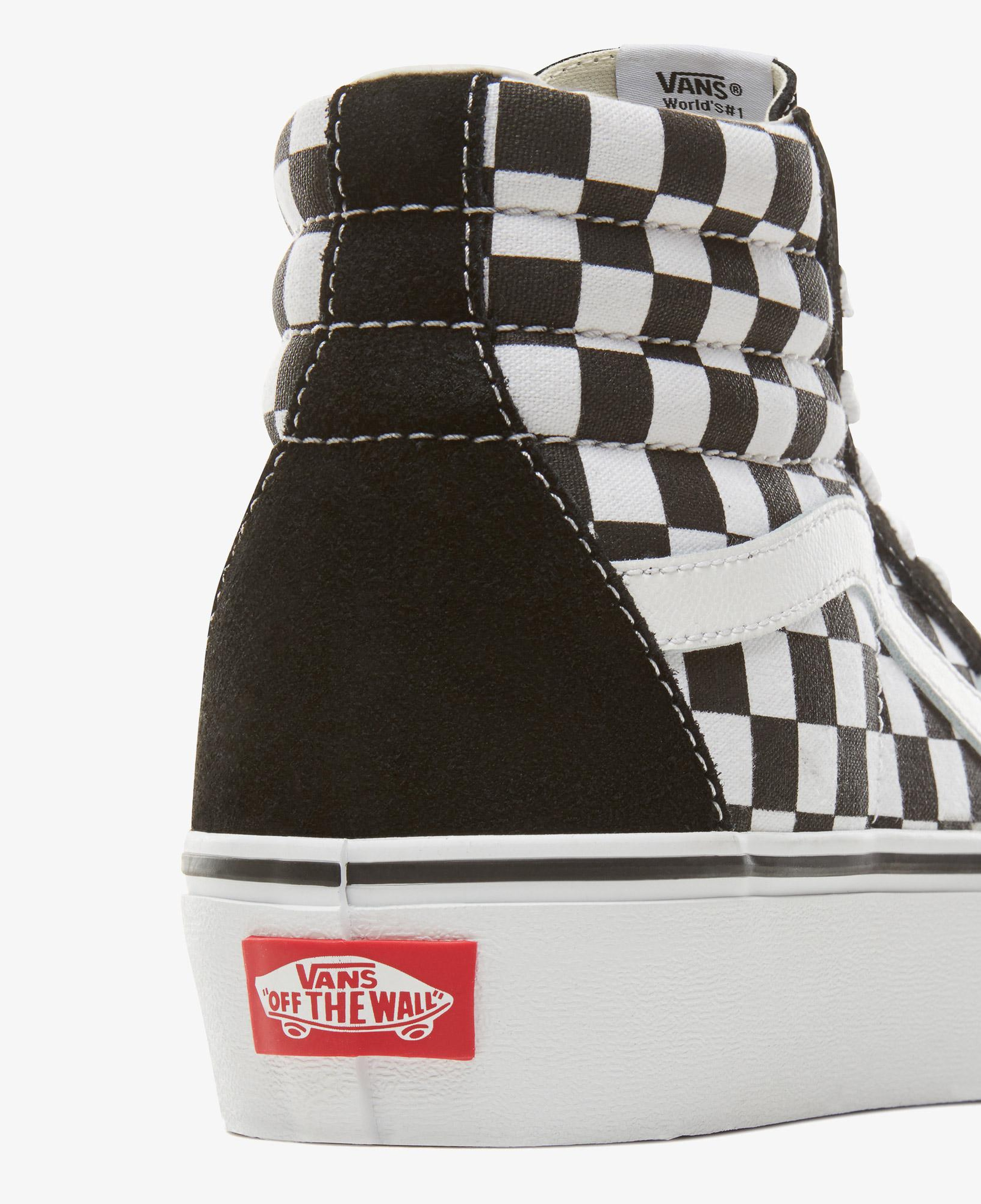 Vans Checkerboard Sk8-HI Platform 2.0 Siyah - Beyaz Kadın Sneaker