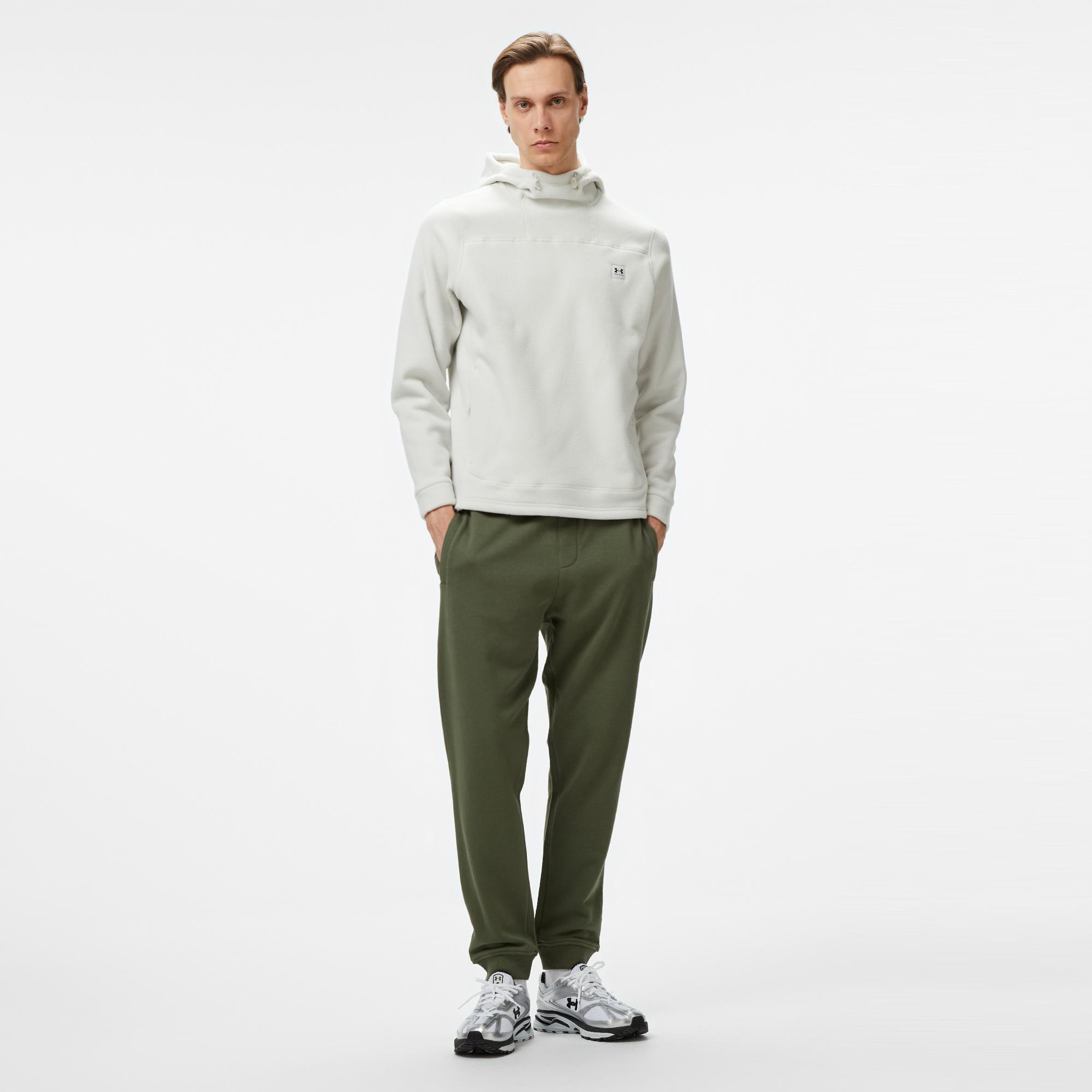 Under Armour Expanse Fleece  Erkek Beyaz Hoodie