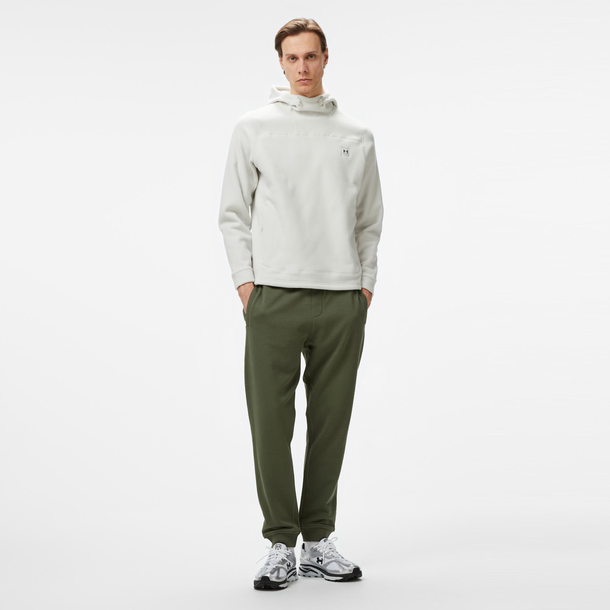 Under Armour Expanse Fleece  Erkek Beyaz Hoodie
