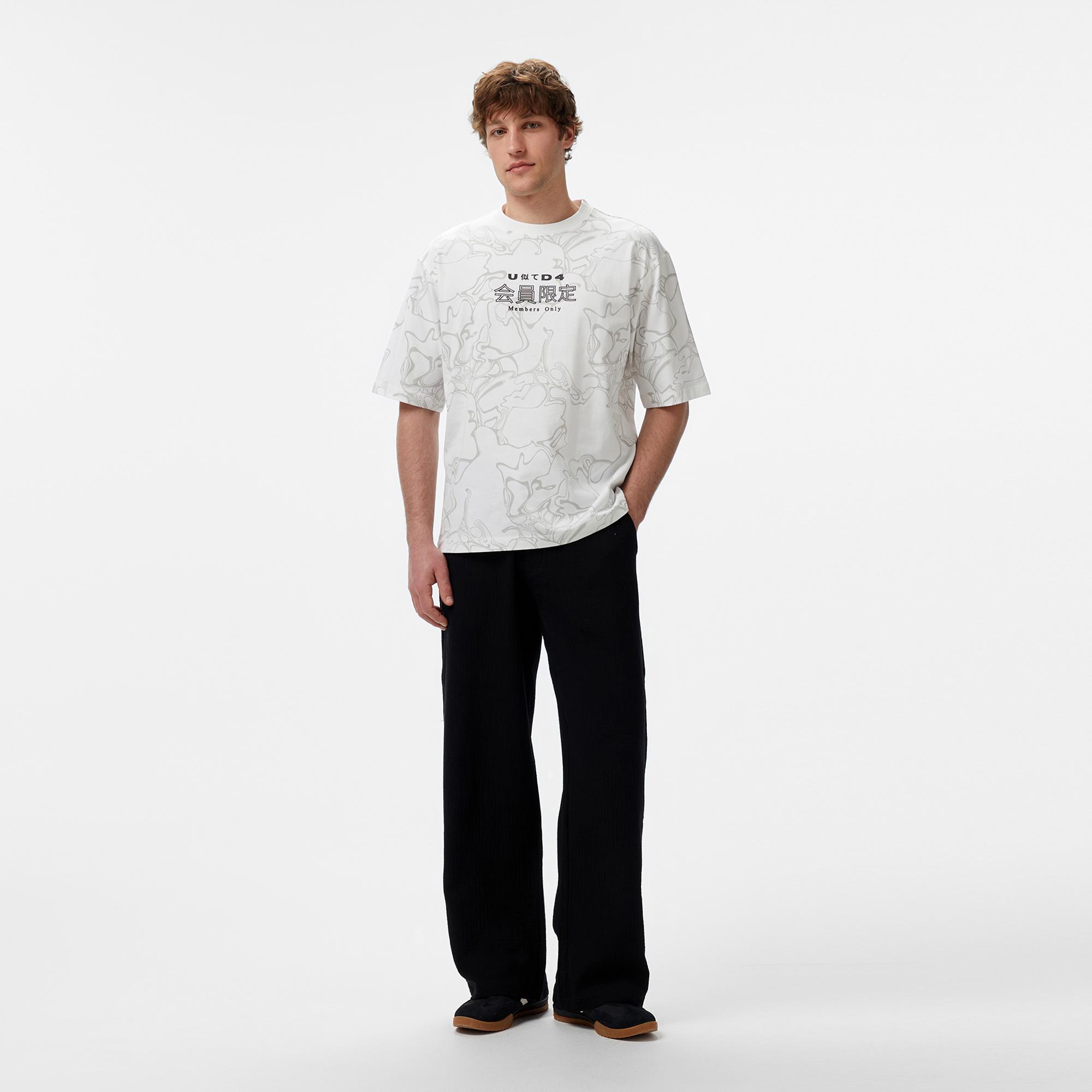 UNITED4 Kura Erkek Beyaz T-Shirt