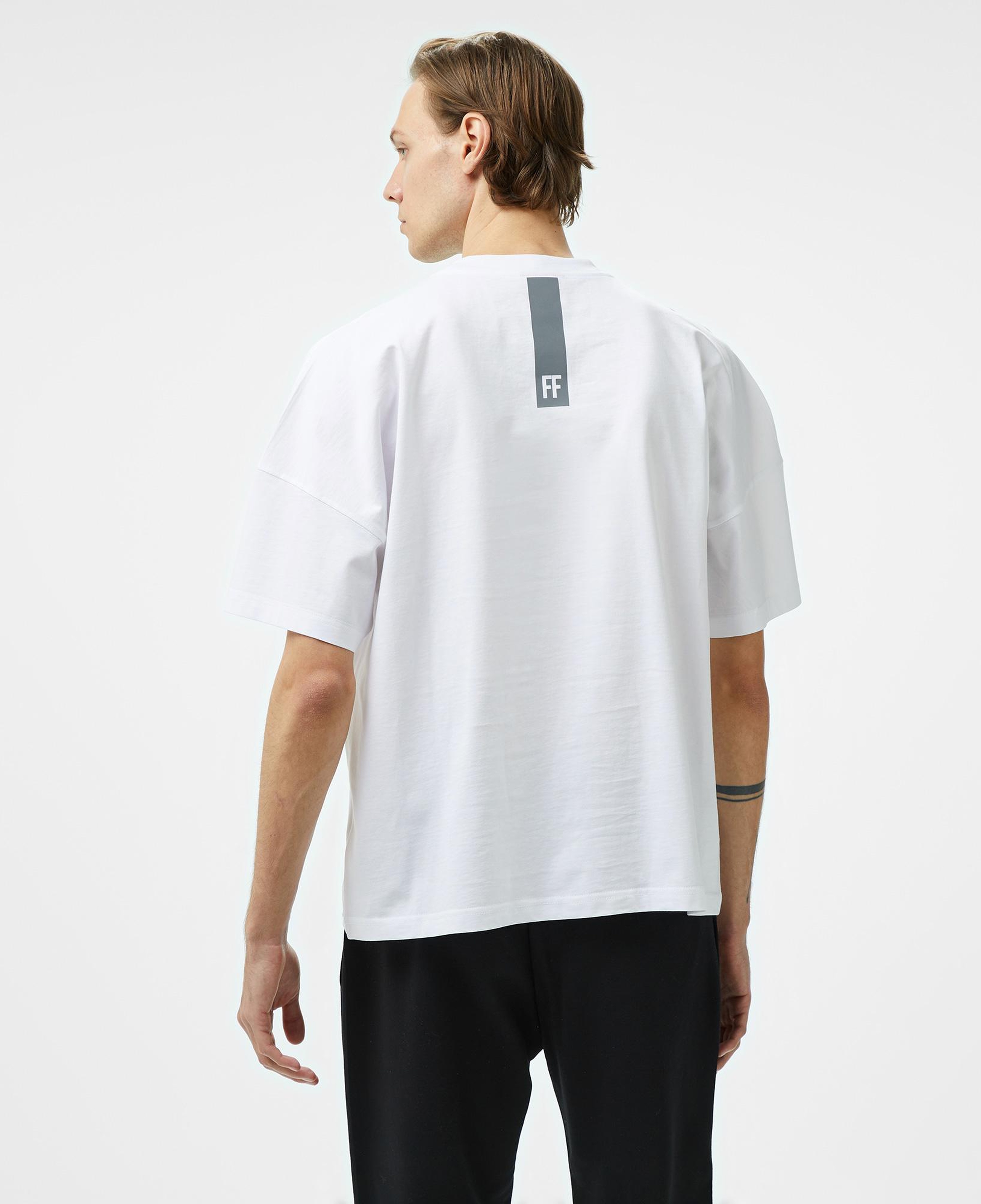 Forfun Reflective Ff Oversize Drop Shoulder Erkek Beyaz T-Shirt