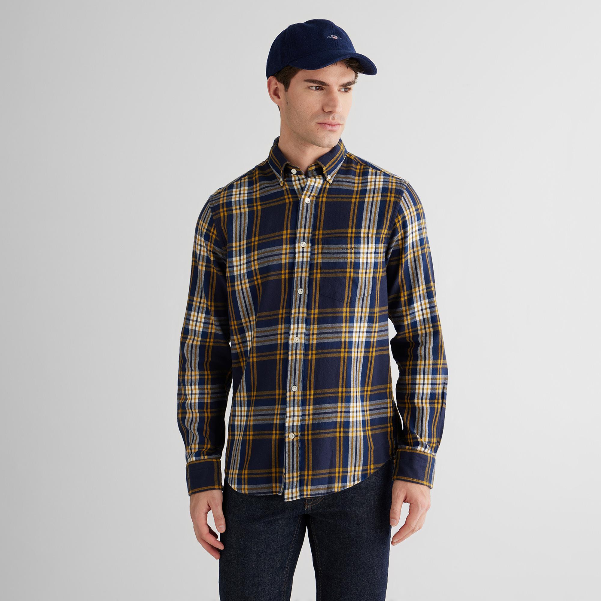 GANT Erkek Lacivert Regular Fit Düğmeli Gömlek