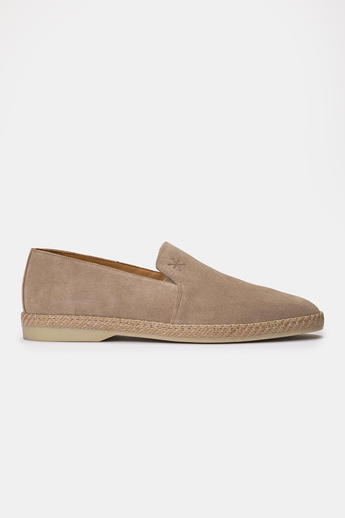 Erkek Bej Süet Espadril