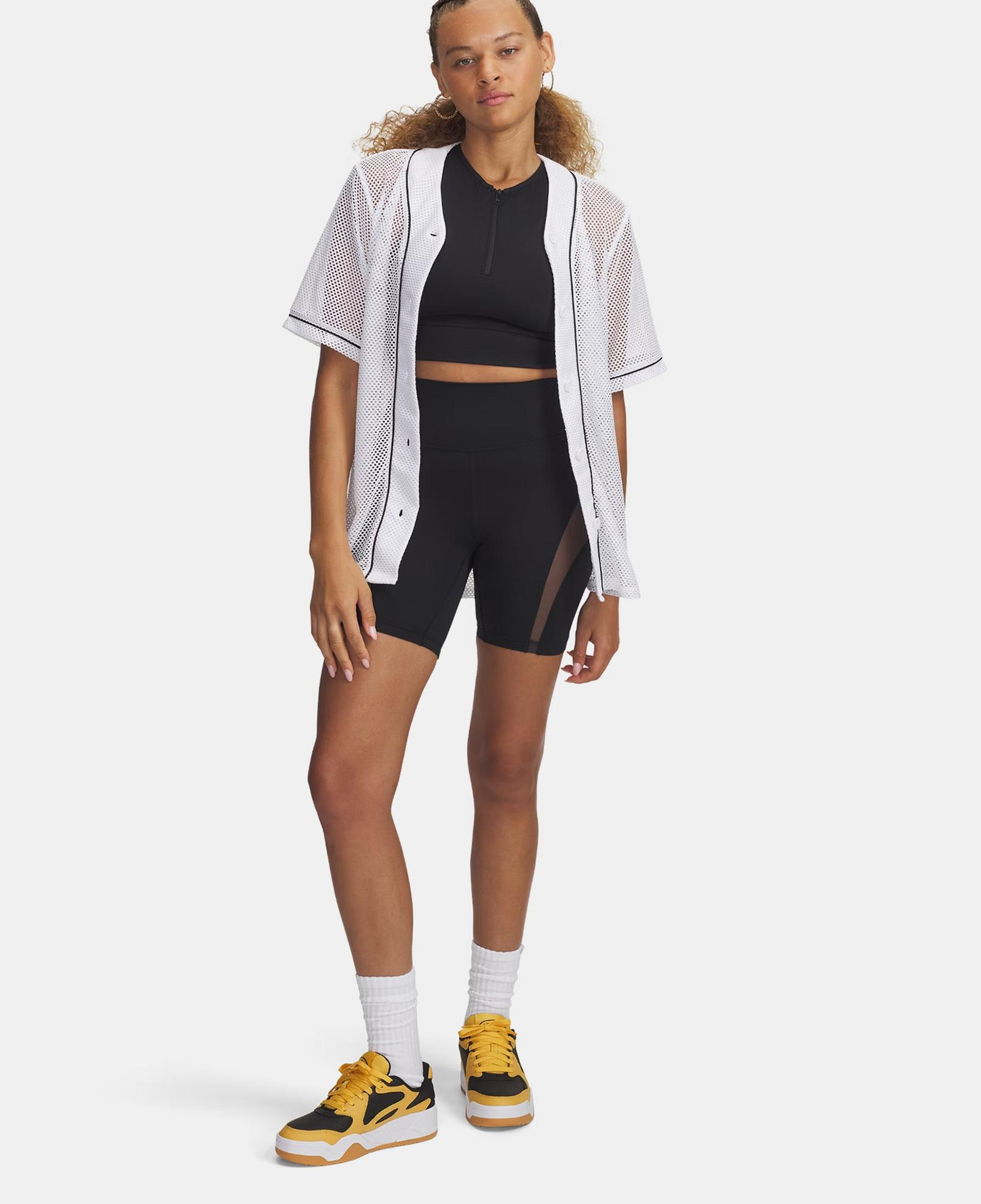 Under Armour Sportstyle Baseball Jersey Kadın Beyaz Gömlek