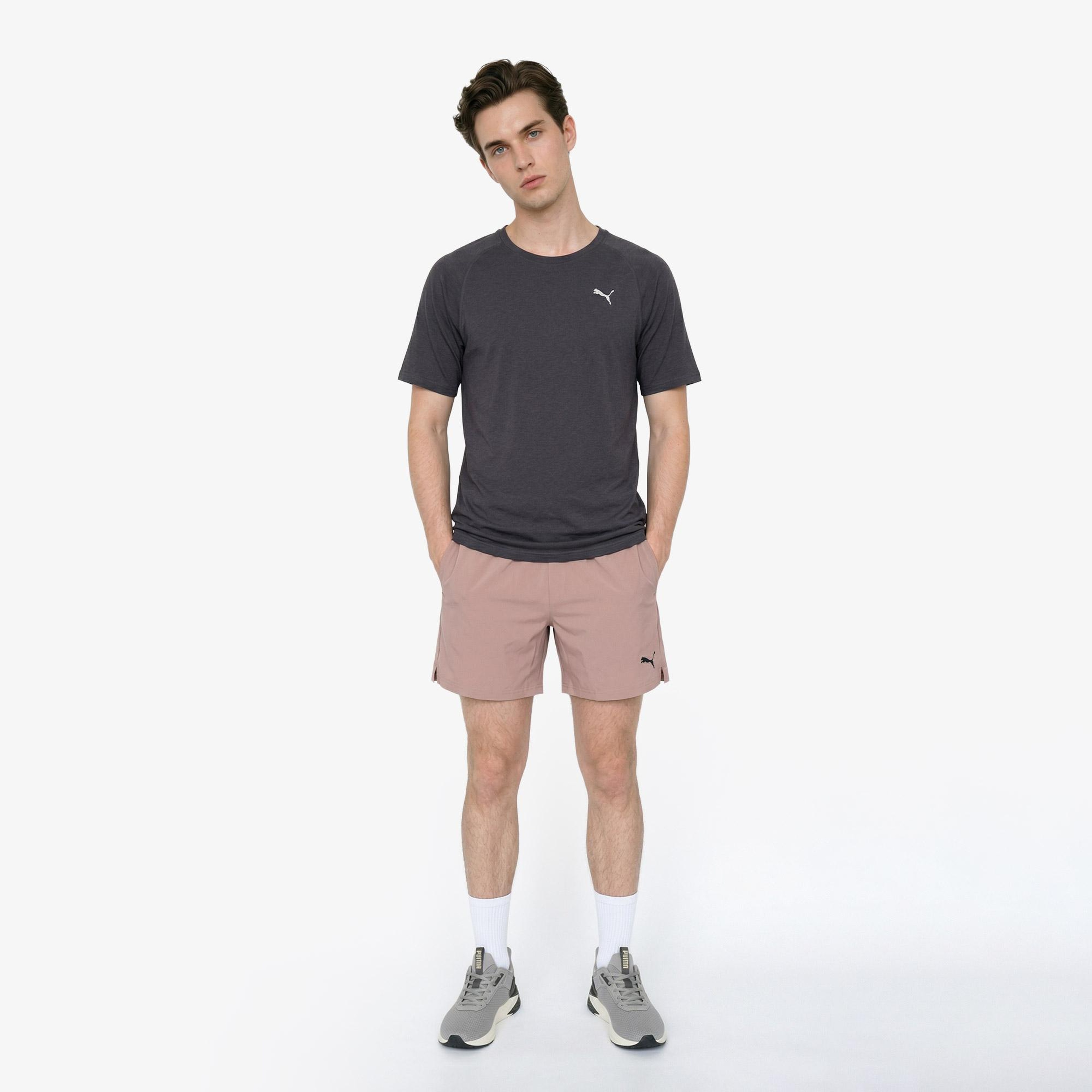 Puma Pwrtrain Triblend Erkek Gri Antrenman T-Shirt