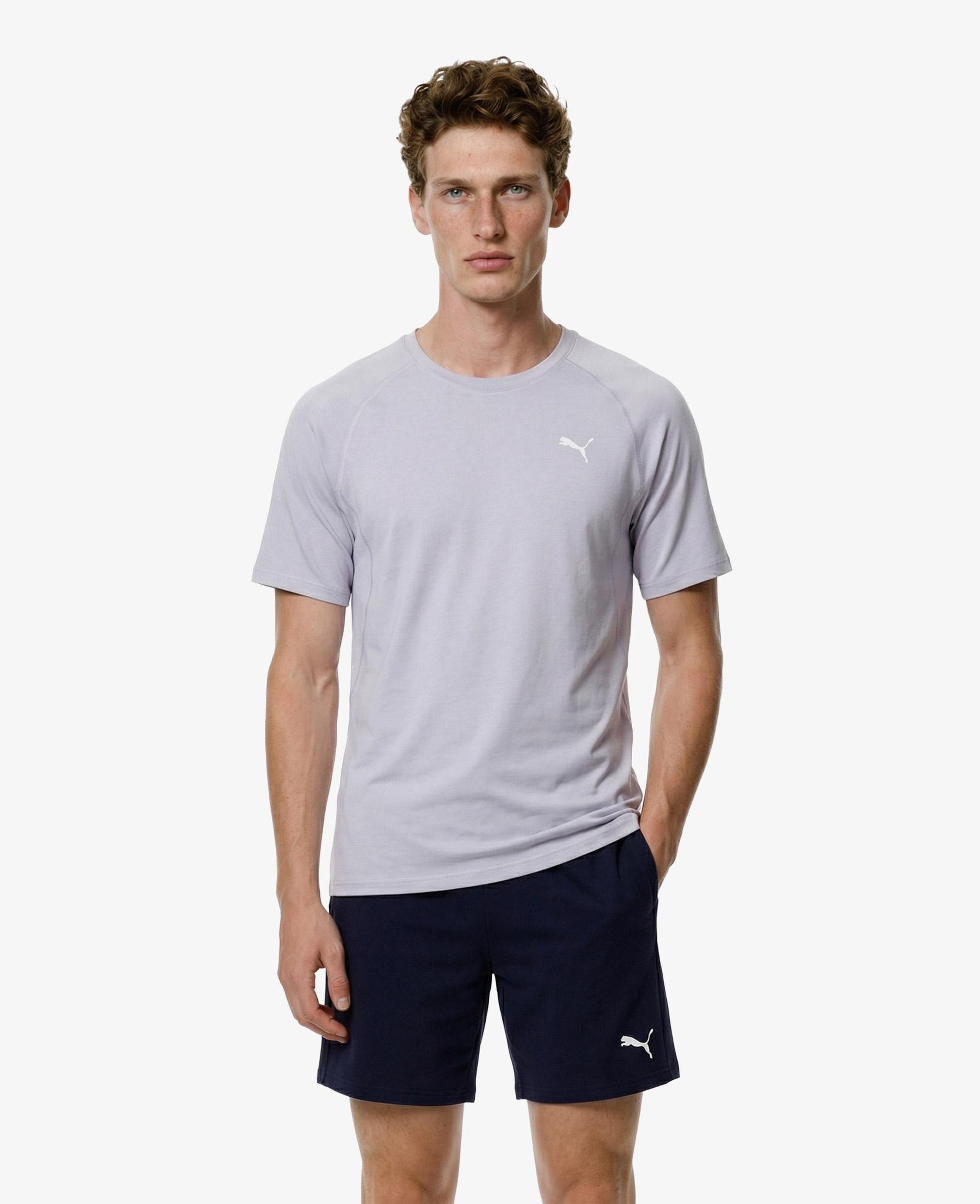 Puma Run Velocity TriBlend Erkek Gri Koşu T-Shirt