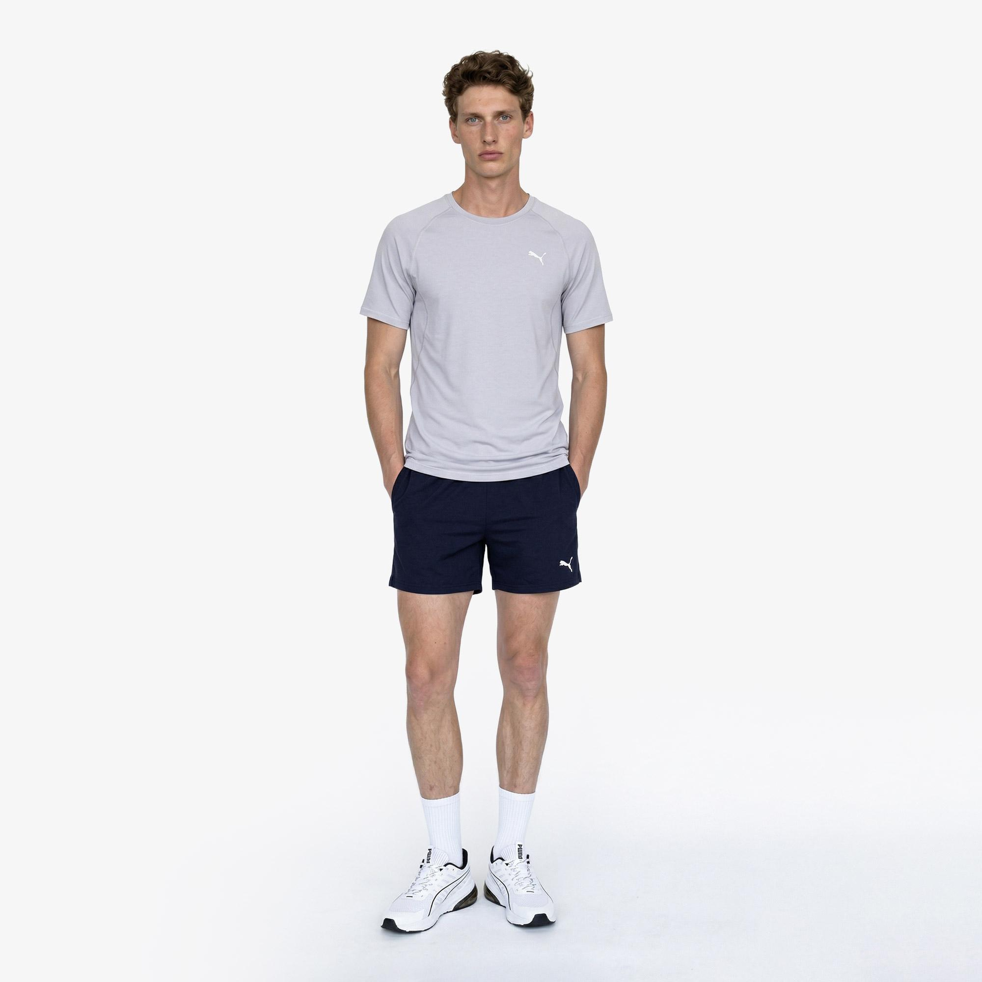 Puma Run Velocity TriBlend Erkek Gri Koşu T-Shirt