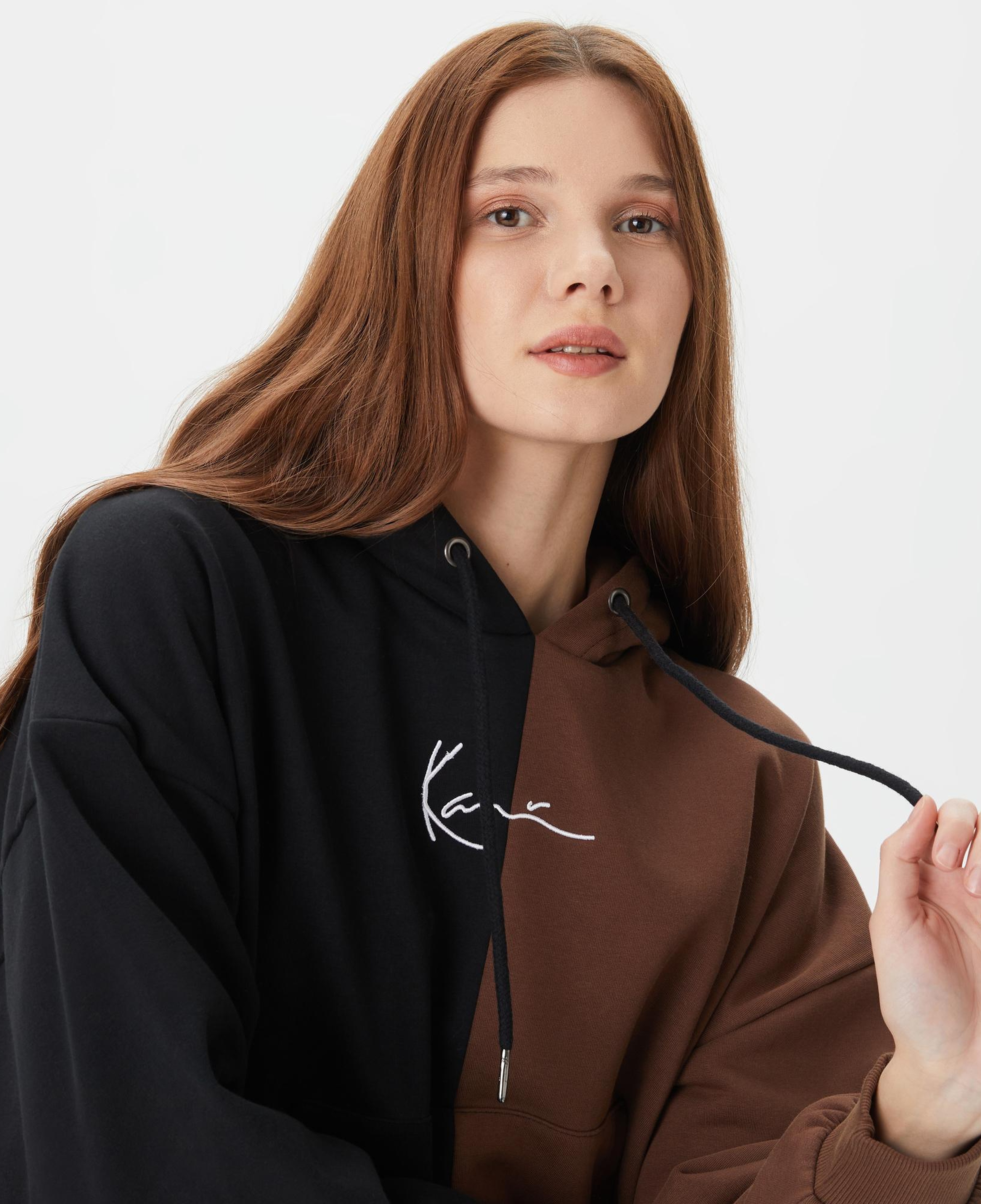 Karl Kani Small Signature Block OS Kadın Siyah Hoodie