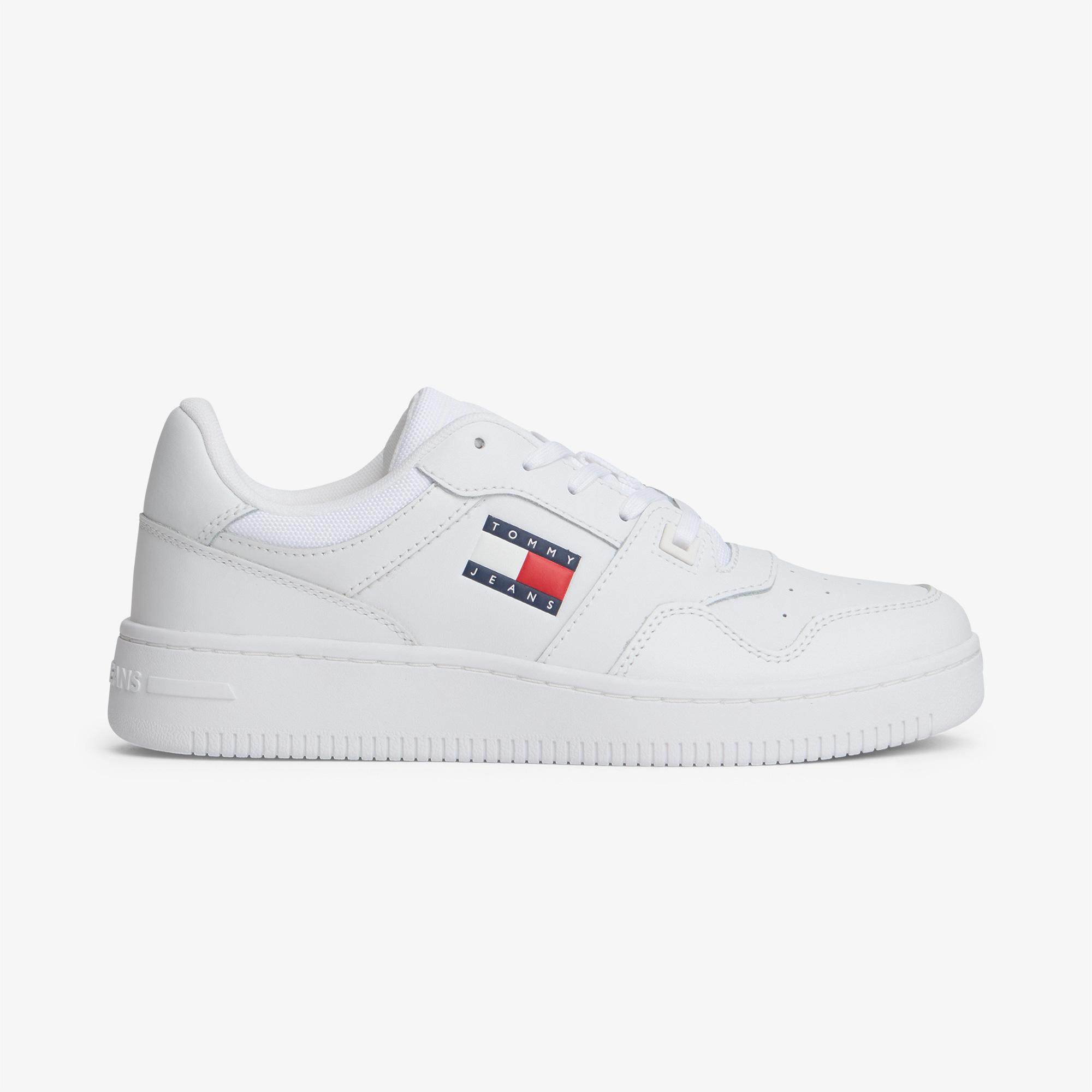 Tommy Hilfiger Retro Basket Kadın Beyaz Spor Ayakkabı