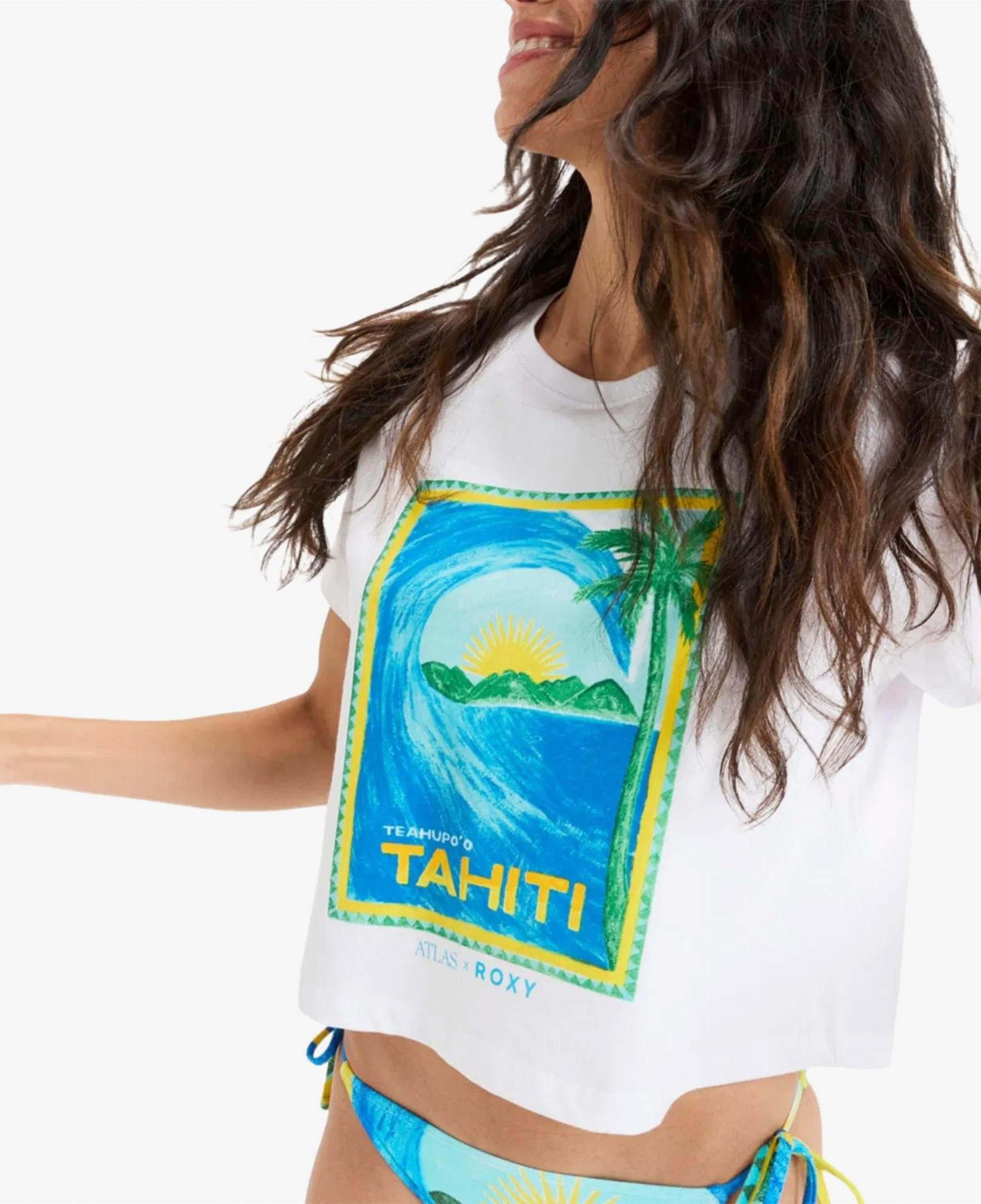 Roxy Atlas Oceanregular Kadın Beyaz Crop T-Shirt