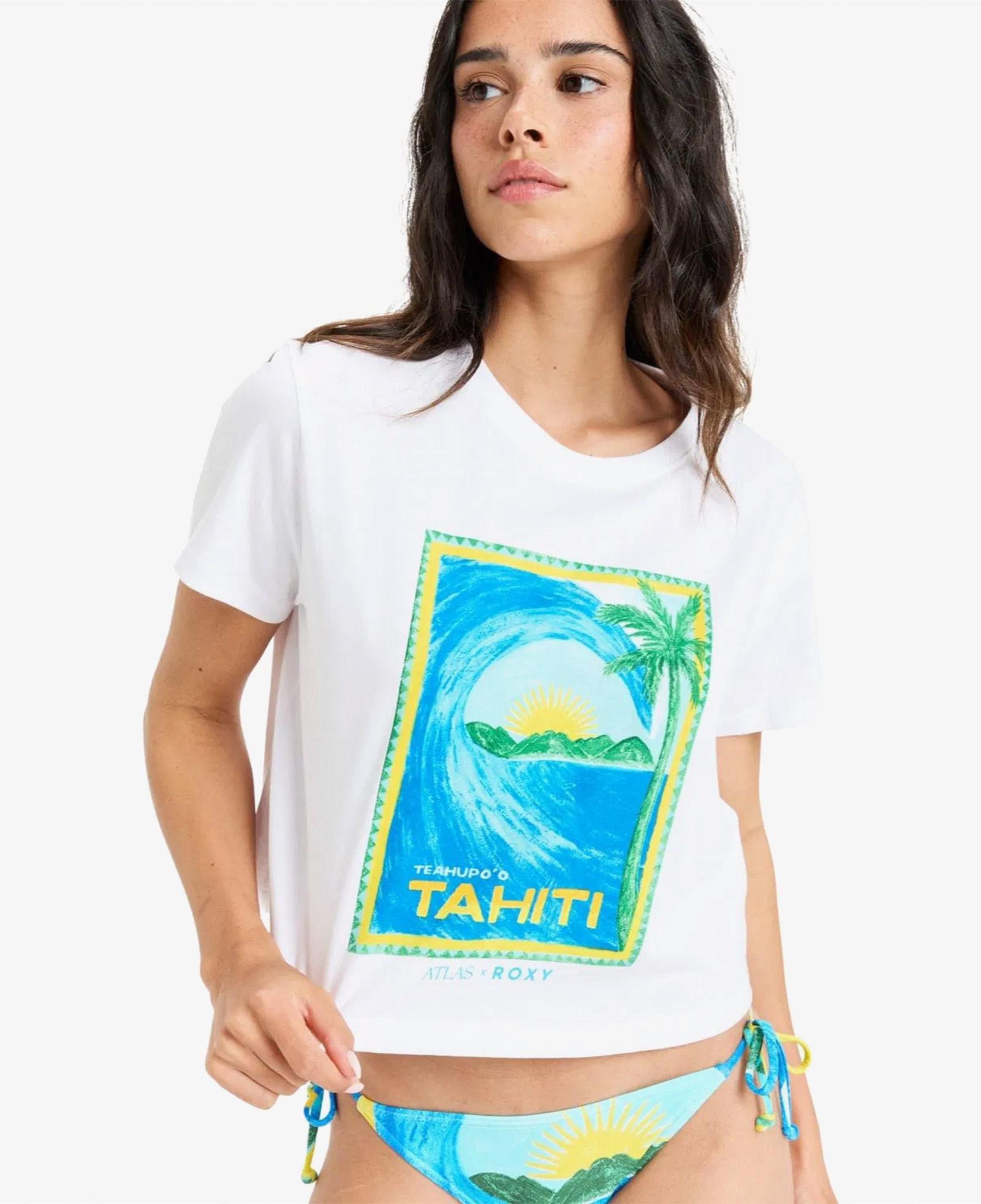 Roxy Atlas Oceanregular Kadın Beyaz Crop T-Shirt