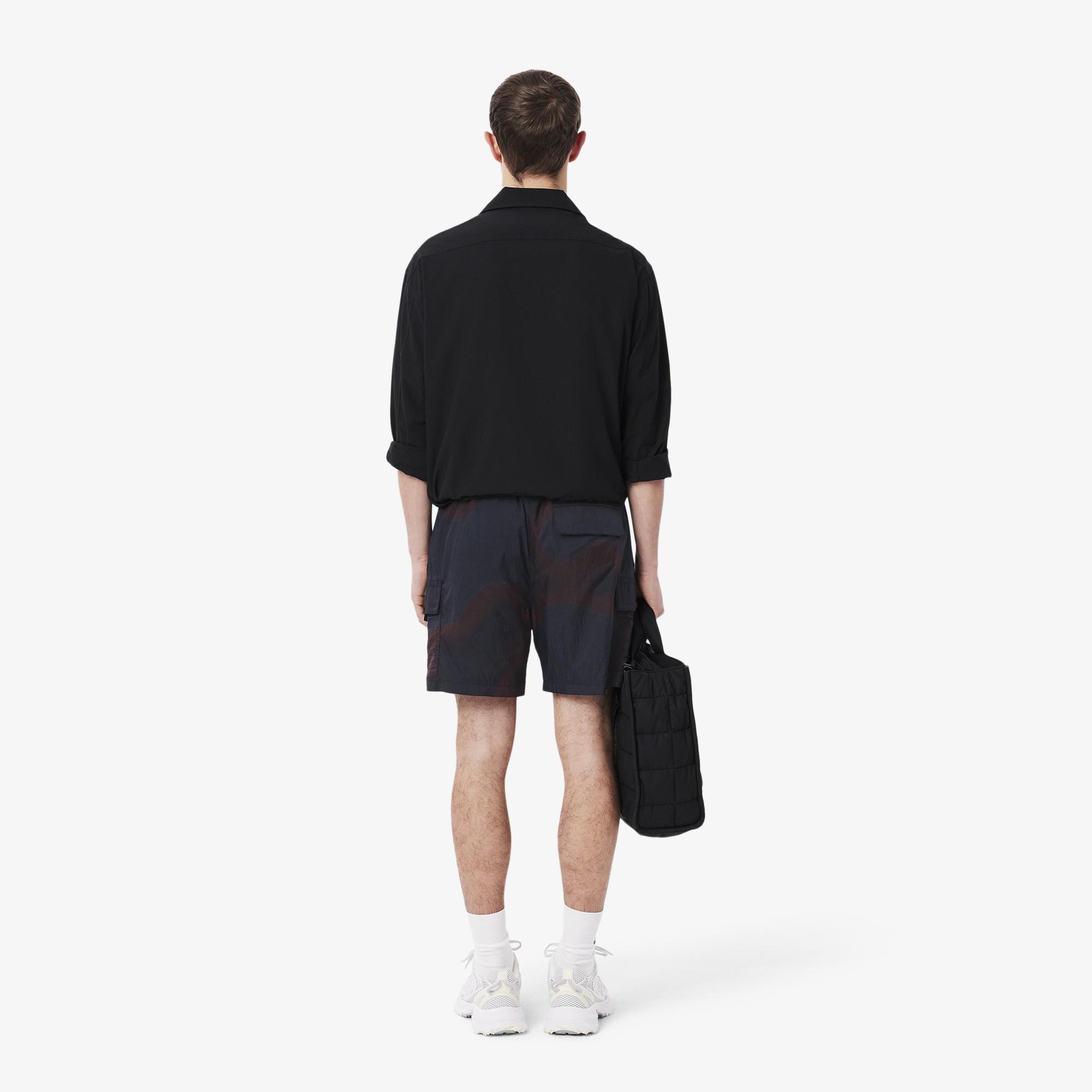 Lacoste Ombre Print Naylon Erkek Bordo Şort