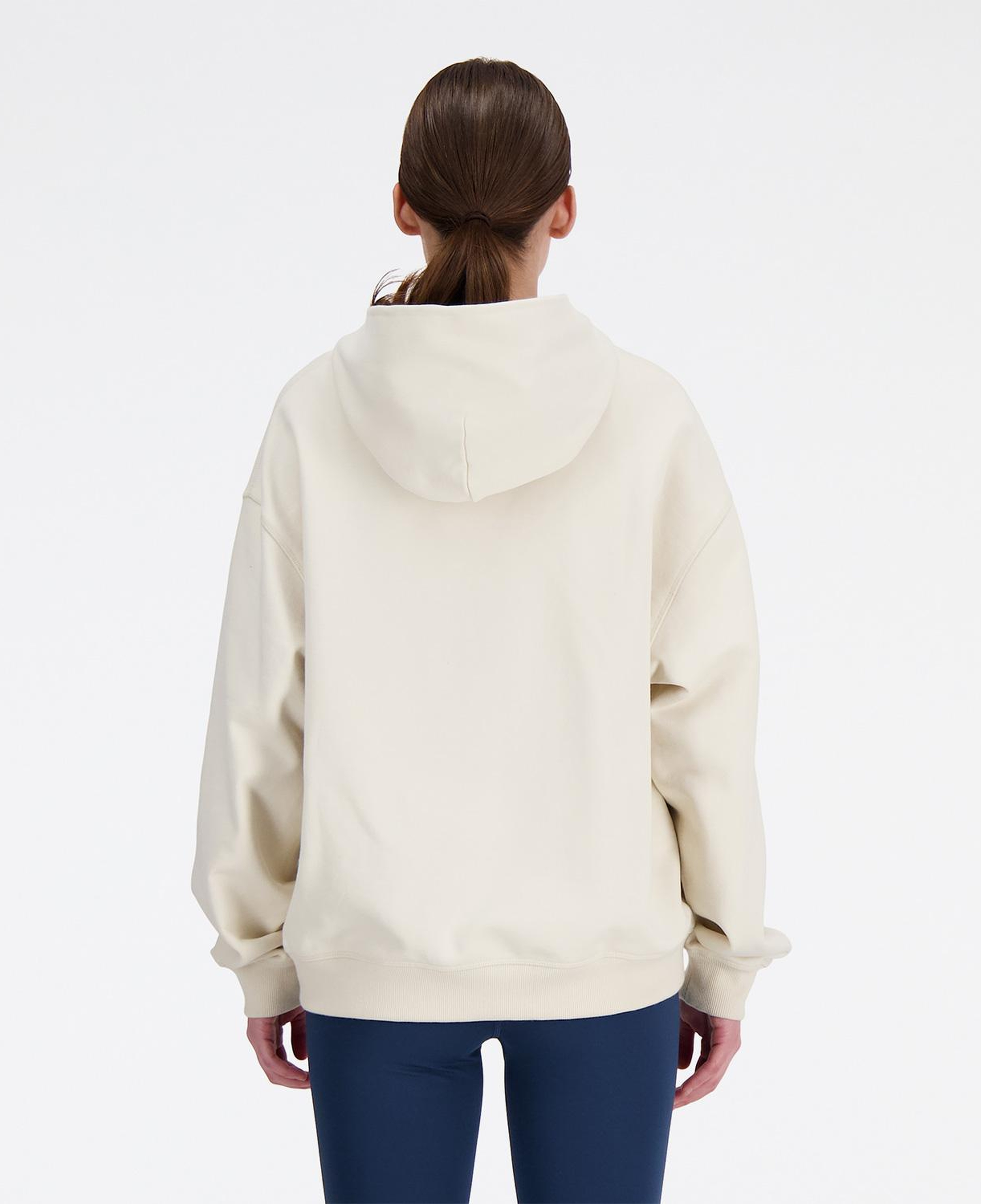 New Balance Athletics French Terry Kadın Krem Hoodie