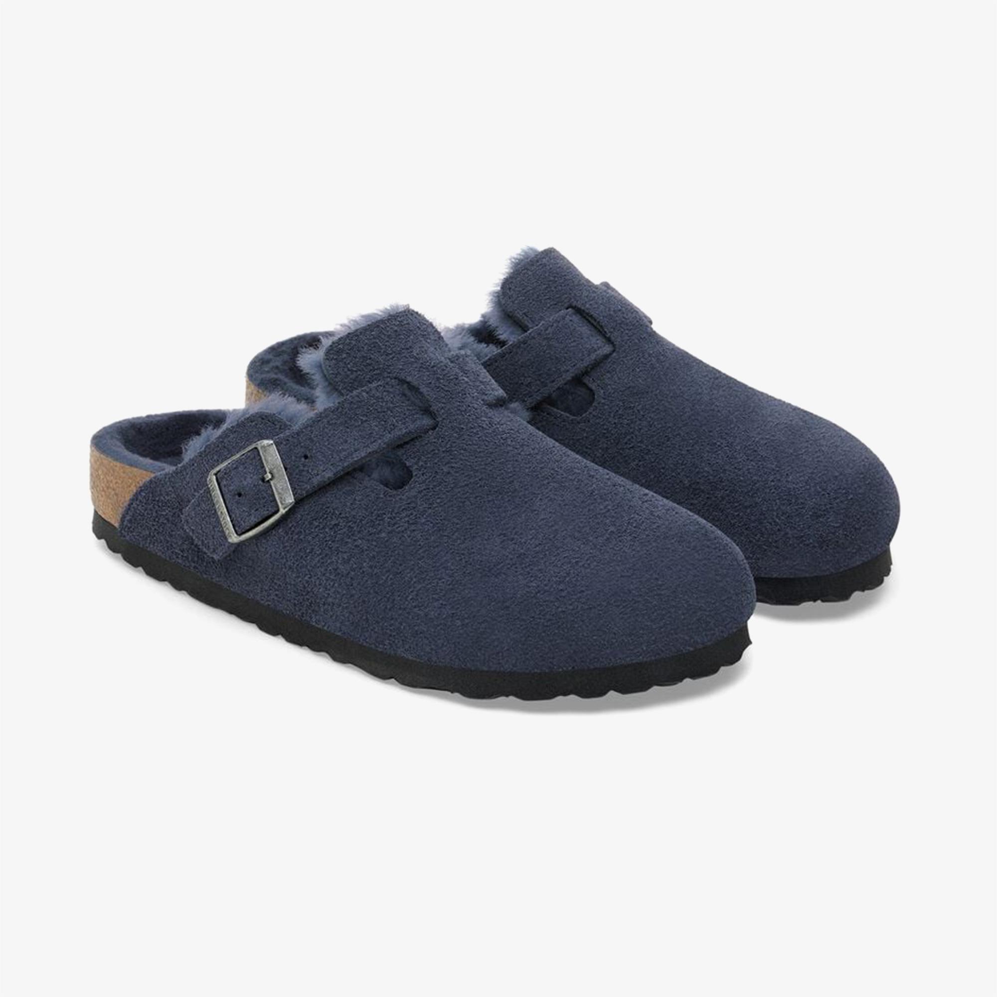 Birkenstock Boston VL Shearling Unisex Lacivert Terlik