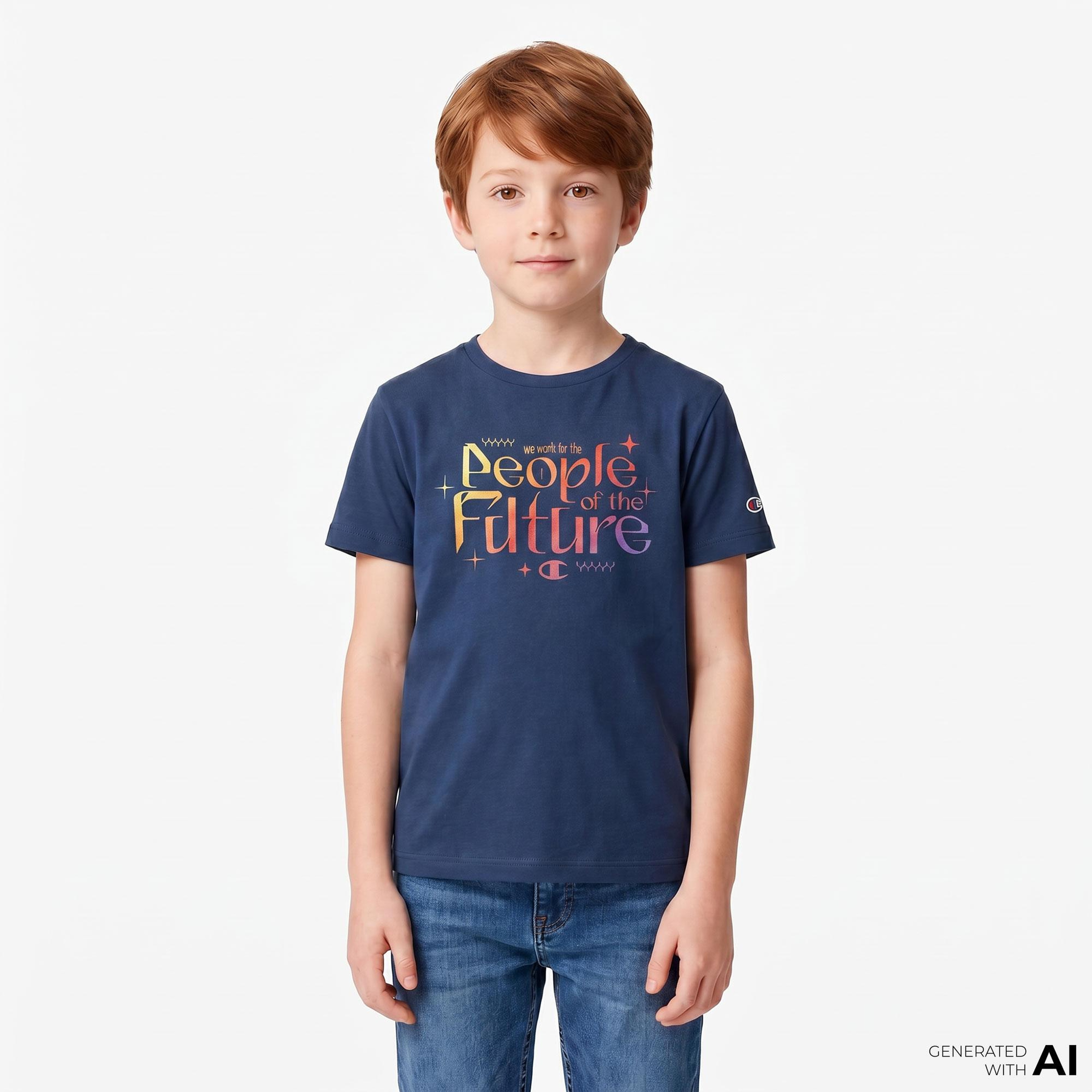 Champion Çocuk Lacivert T-Shirt