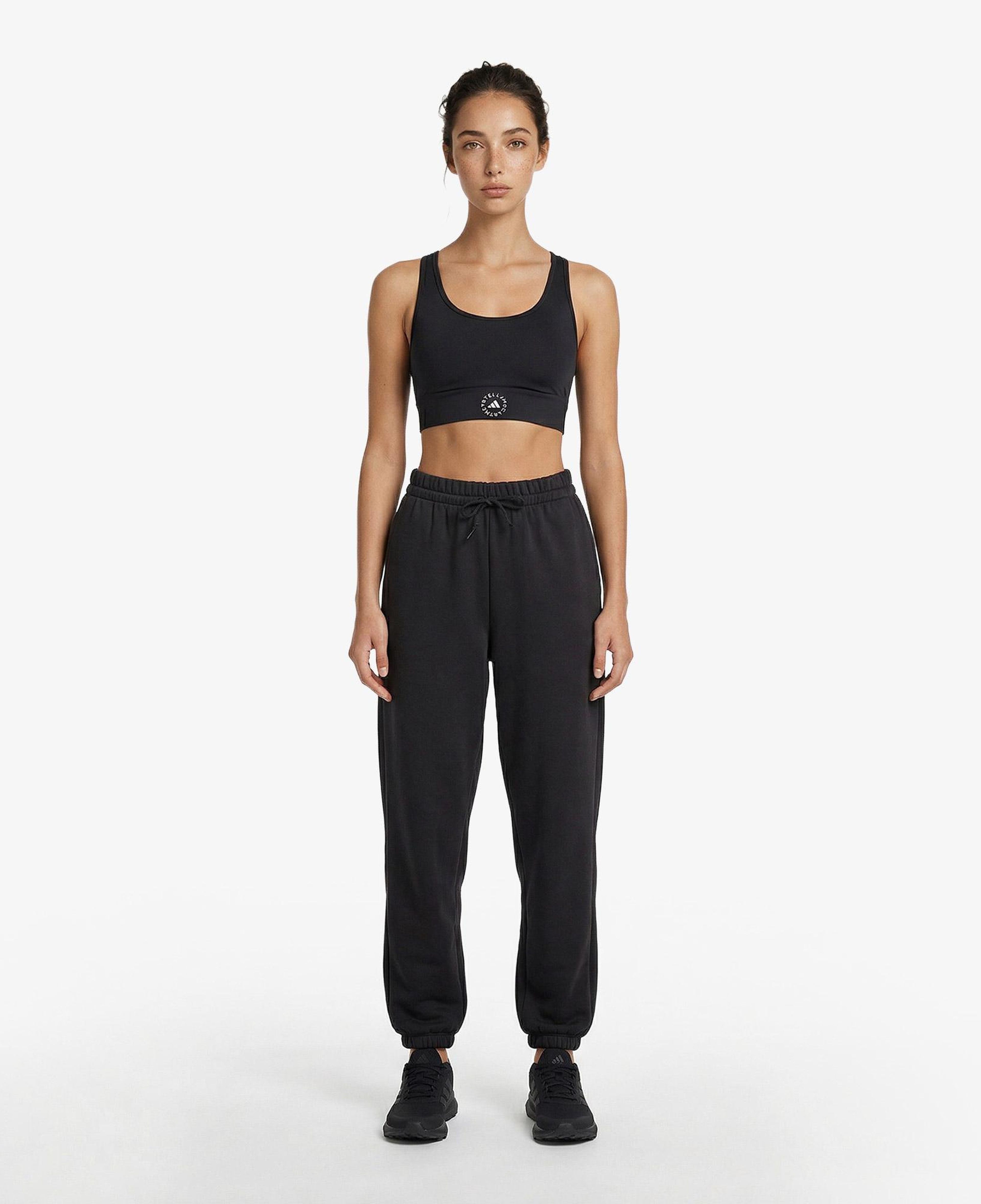 adidas Essentials Small Logo French Terry Cuffed Kadın Siyah Eşofman Altı