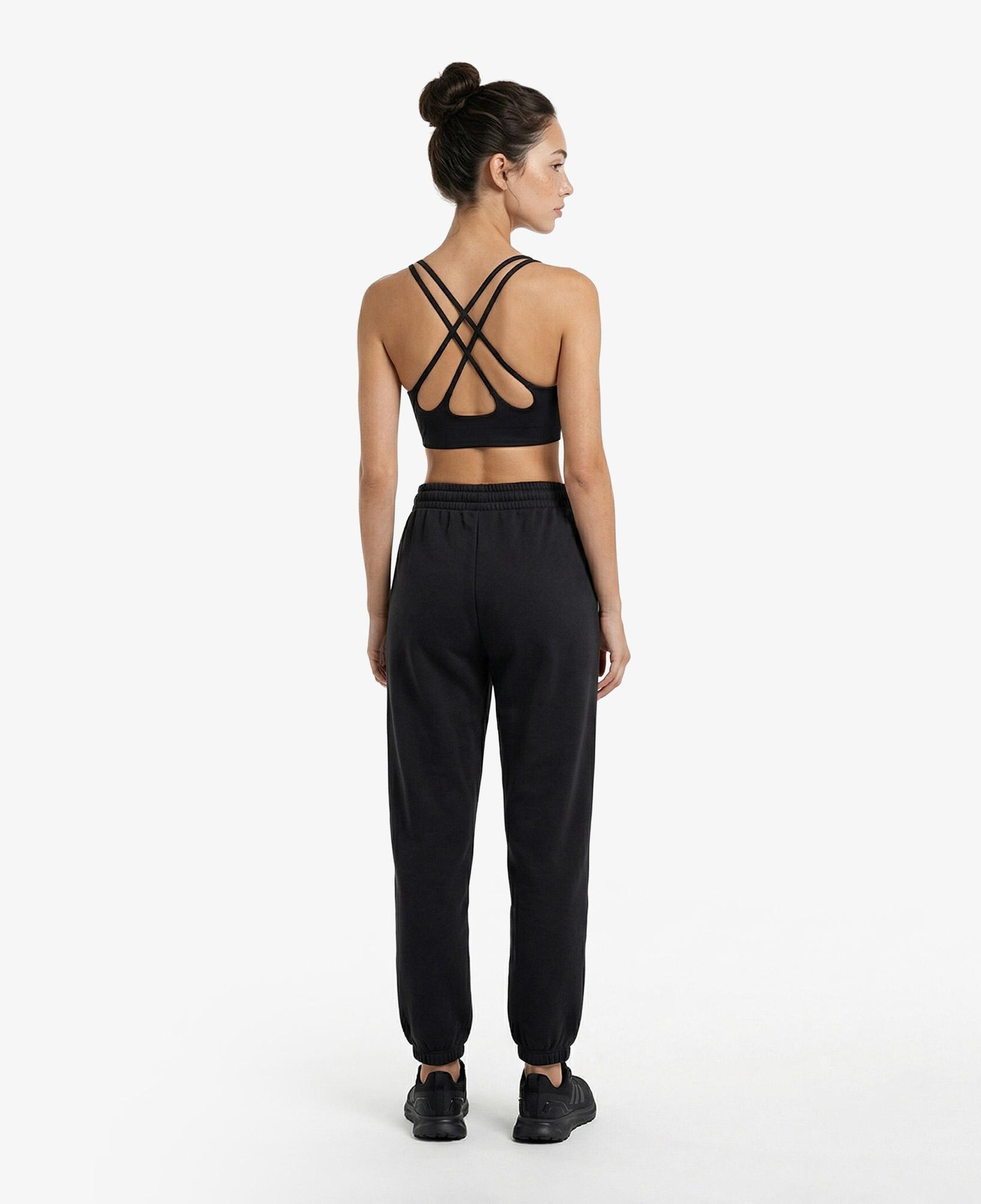 adidas Essentials Small Logo French Terry Cuffed Kadın Siyah Eşofman Altı