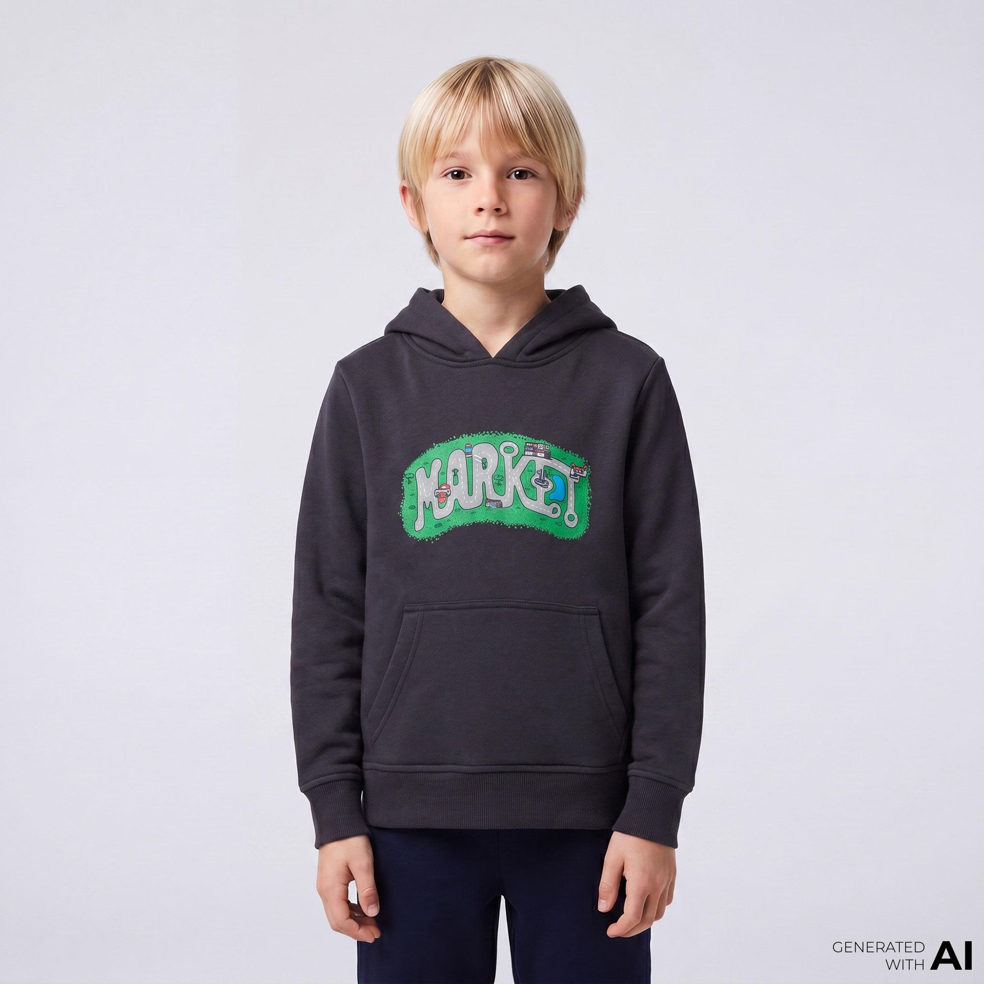 Market City Streets Çocuk Siyah Sweatshirt
