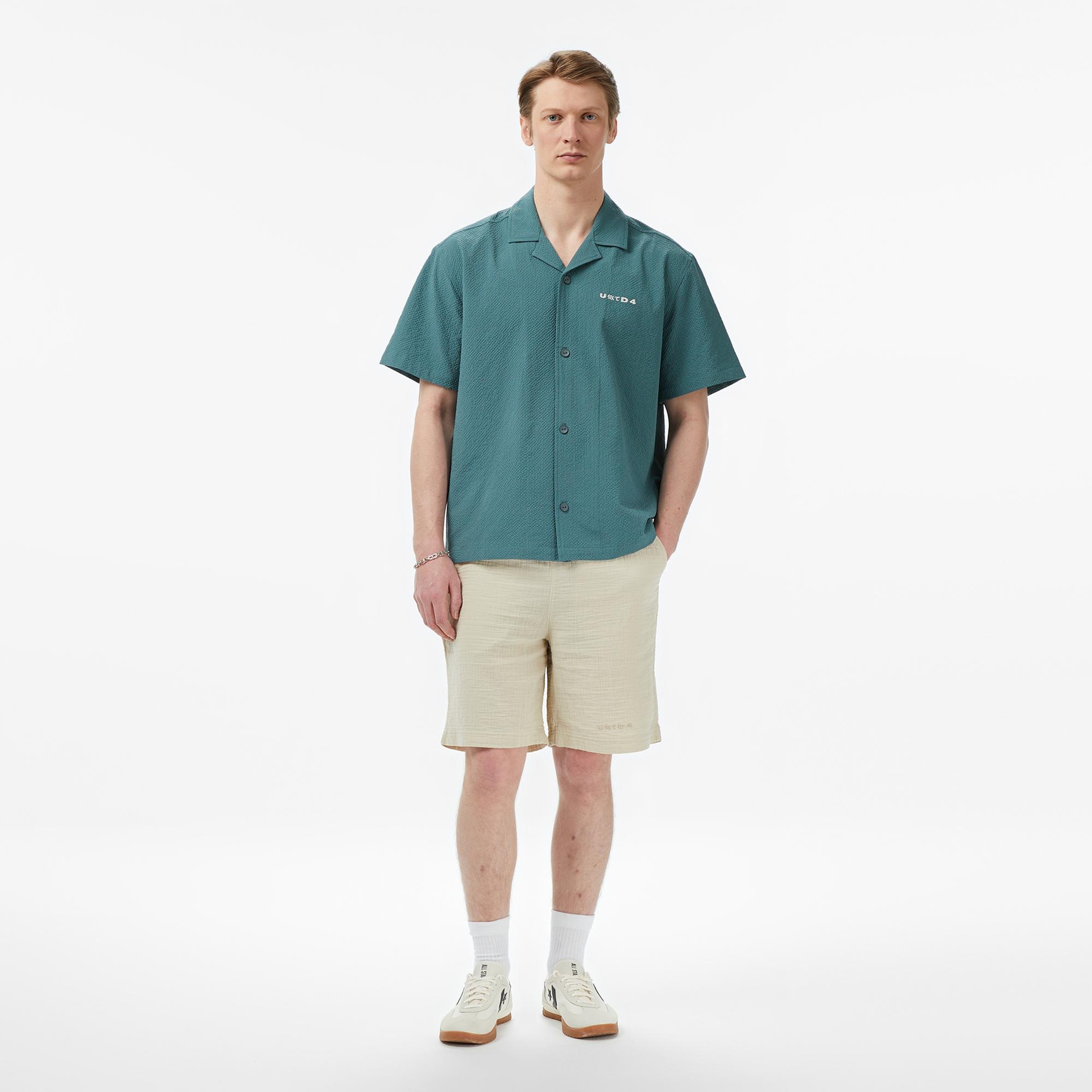 UNITED4 Regular Fit Erkek Krem Şort