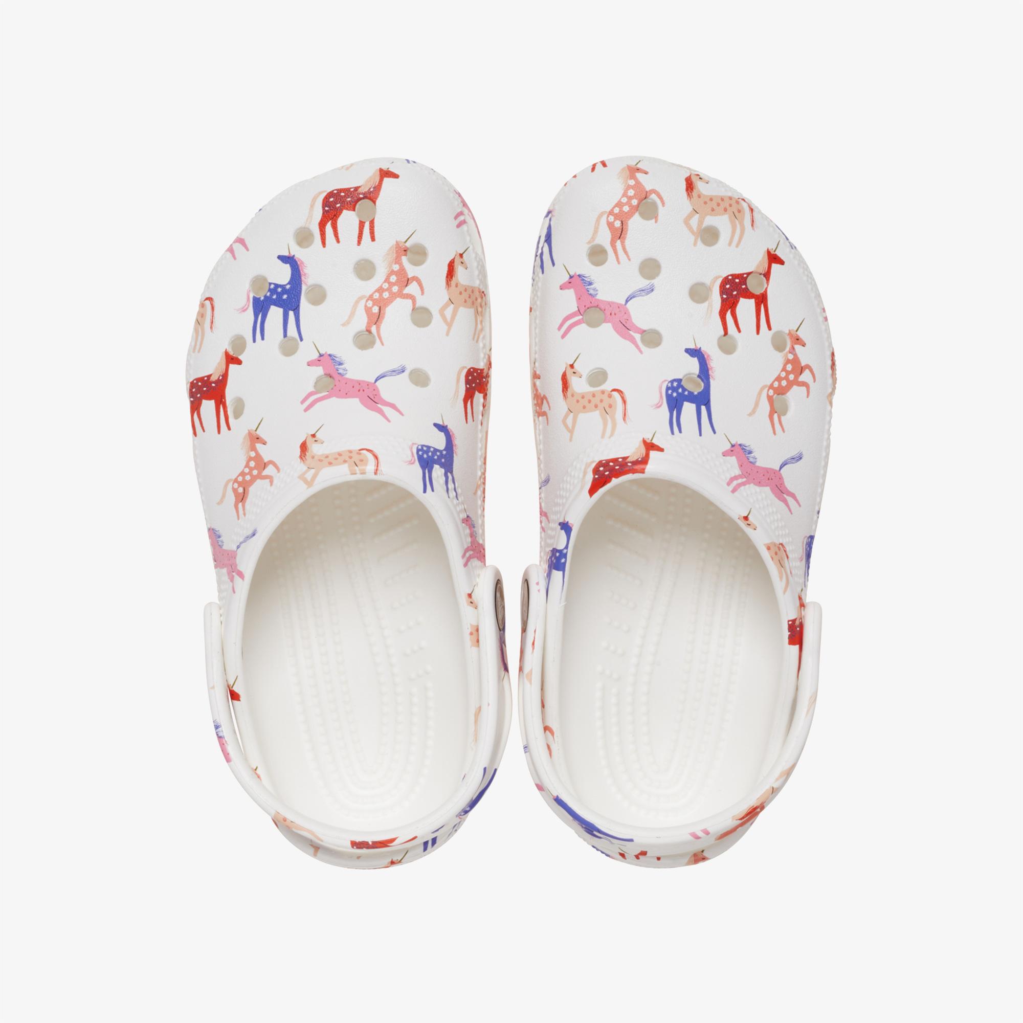 Crocs Classic Character Print K Çocuk Beyaz Terlik