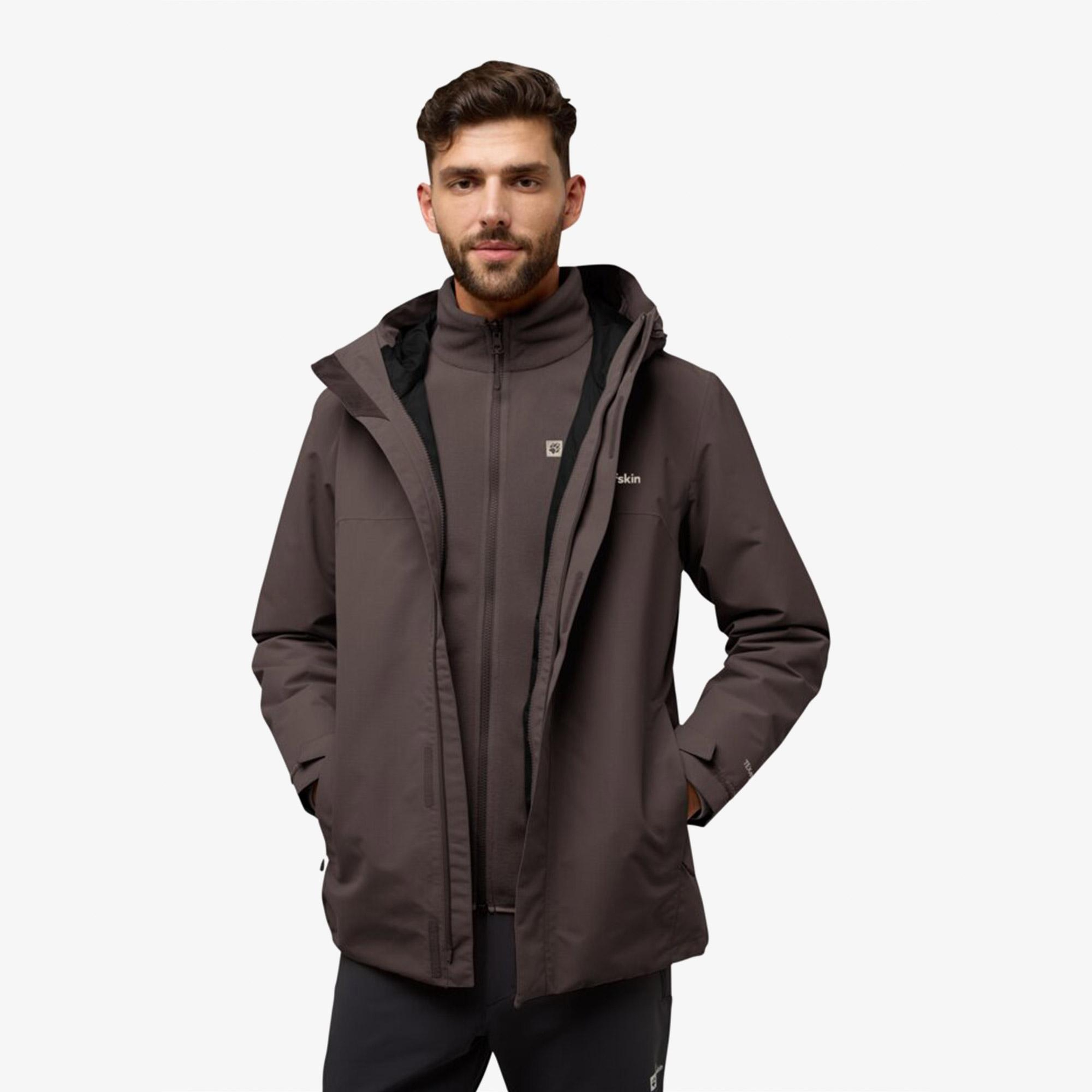 Jack Wolfskin Altenberg 3in1 Erkek Kahverengi Ceket