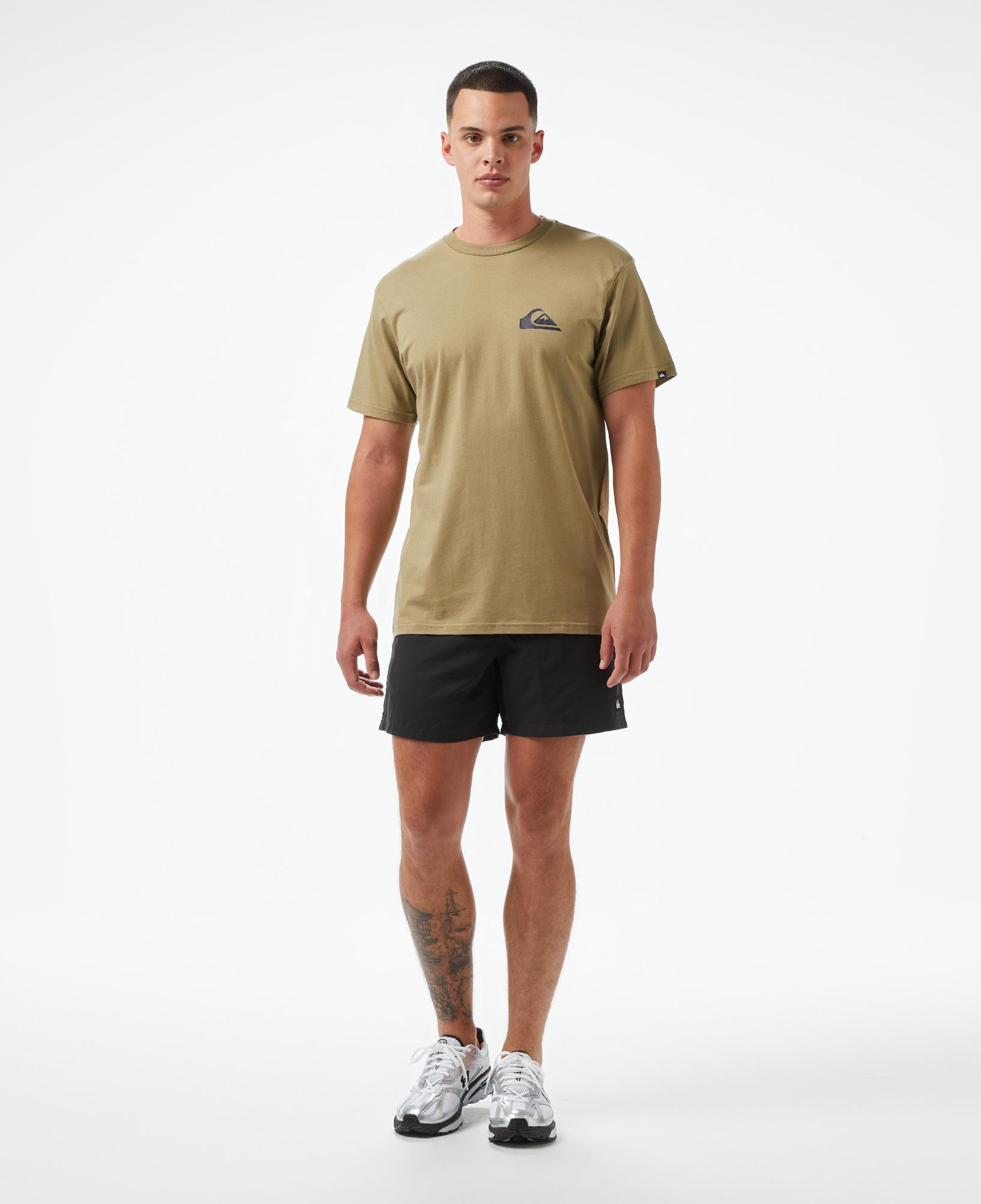 Quiksilver Ev Mini Logo SS Erkek Haki T-Shirt