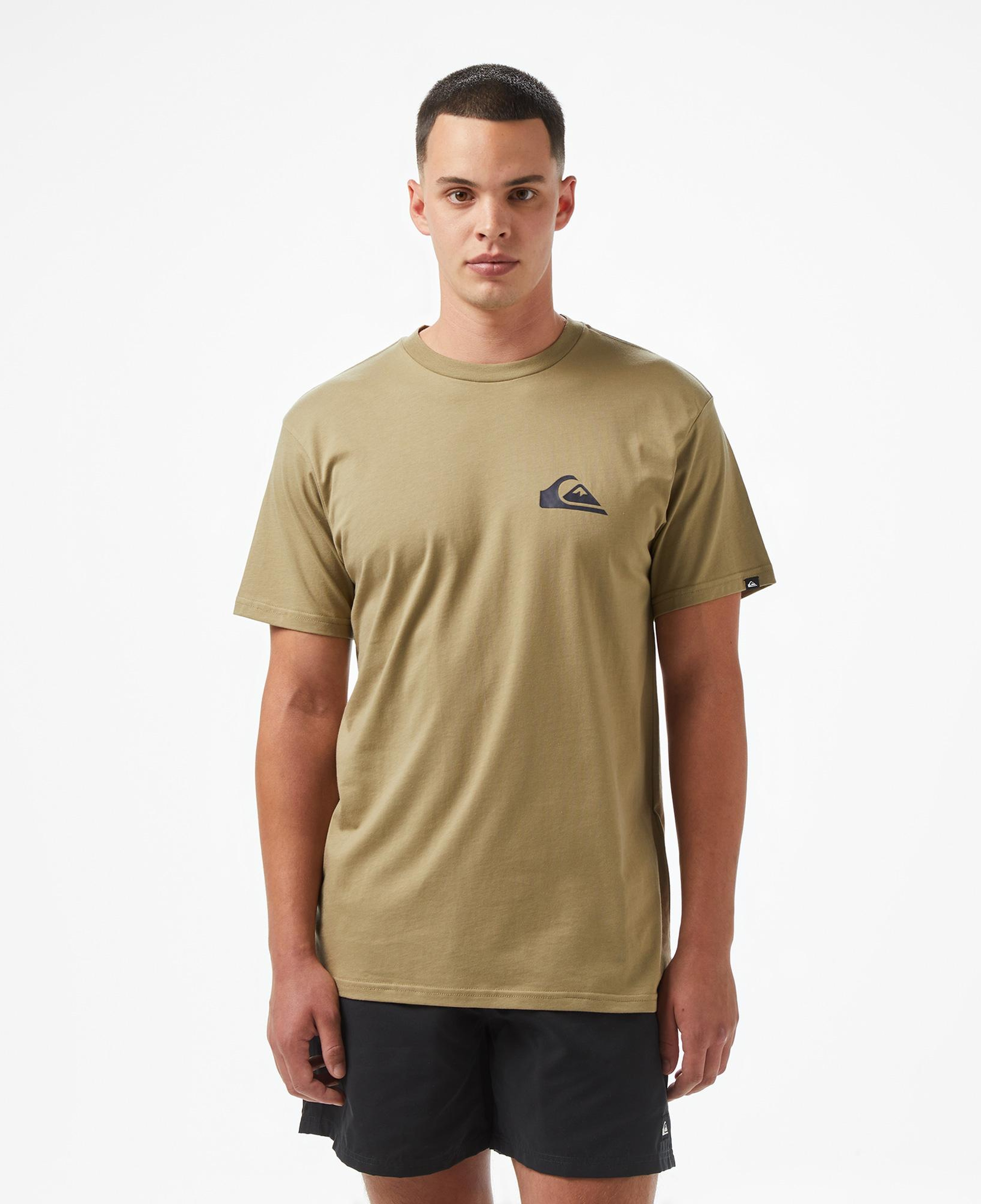 Quiksilver Ev Mini Logo SS Erkek Haki T-Shirt