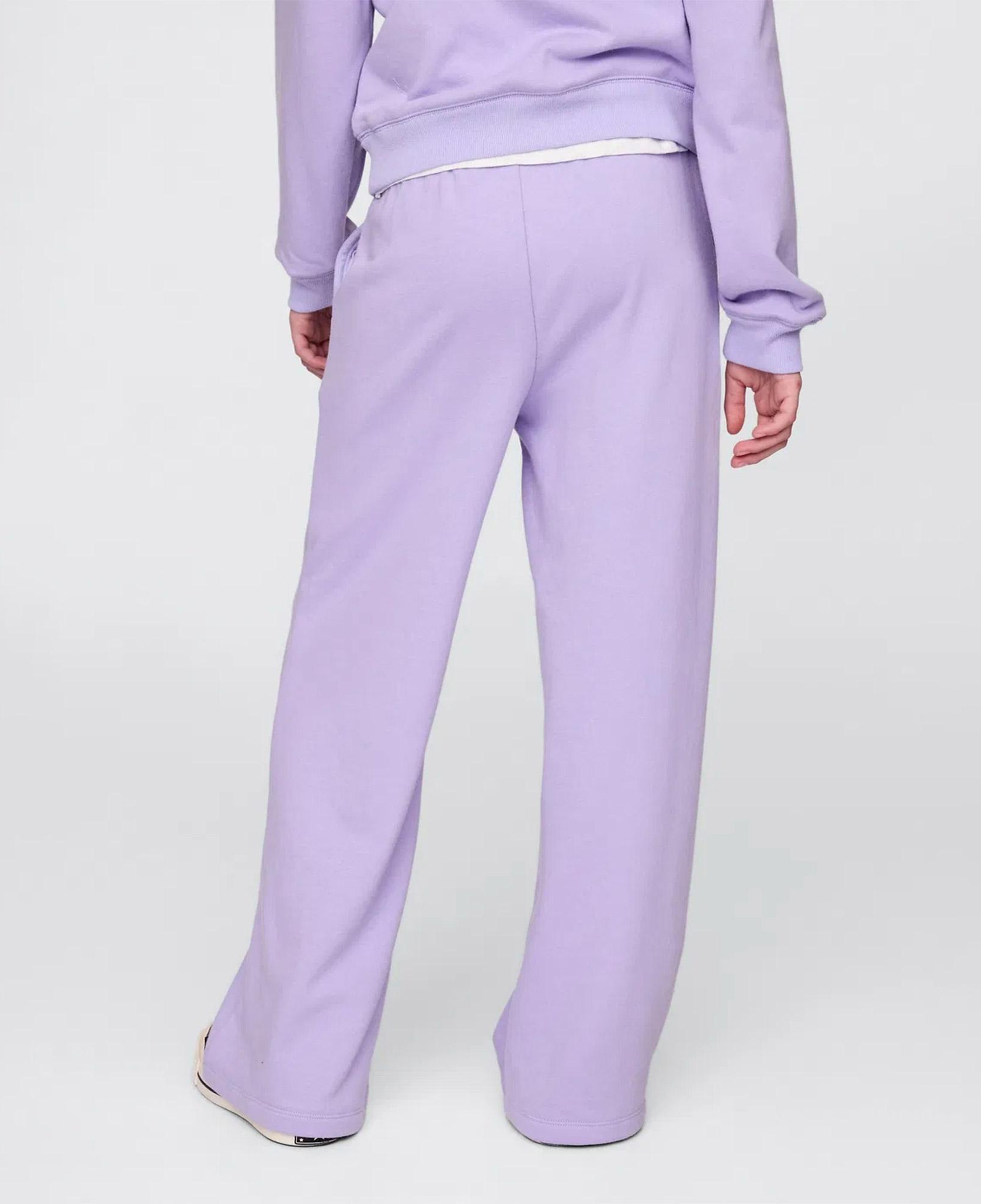 Gap Relaxed Fit Wide Leg Çocuk Mor Eşofman Altı