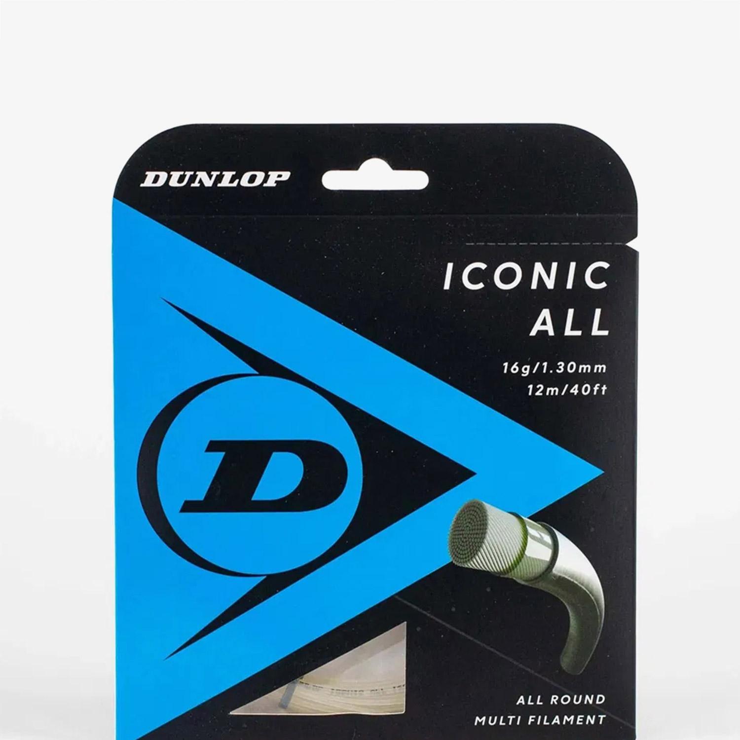 Dunlop Iconic All 1.30 12M Unisex Renkli Paket Raket Kordajı