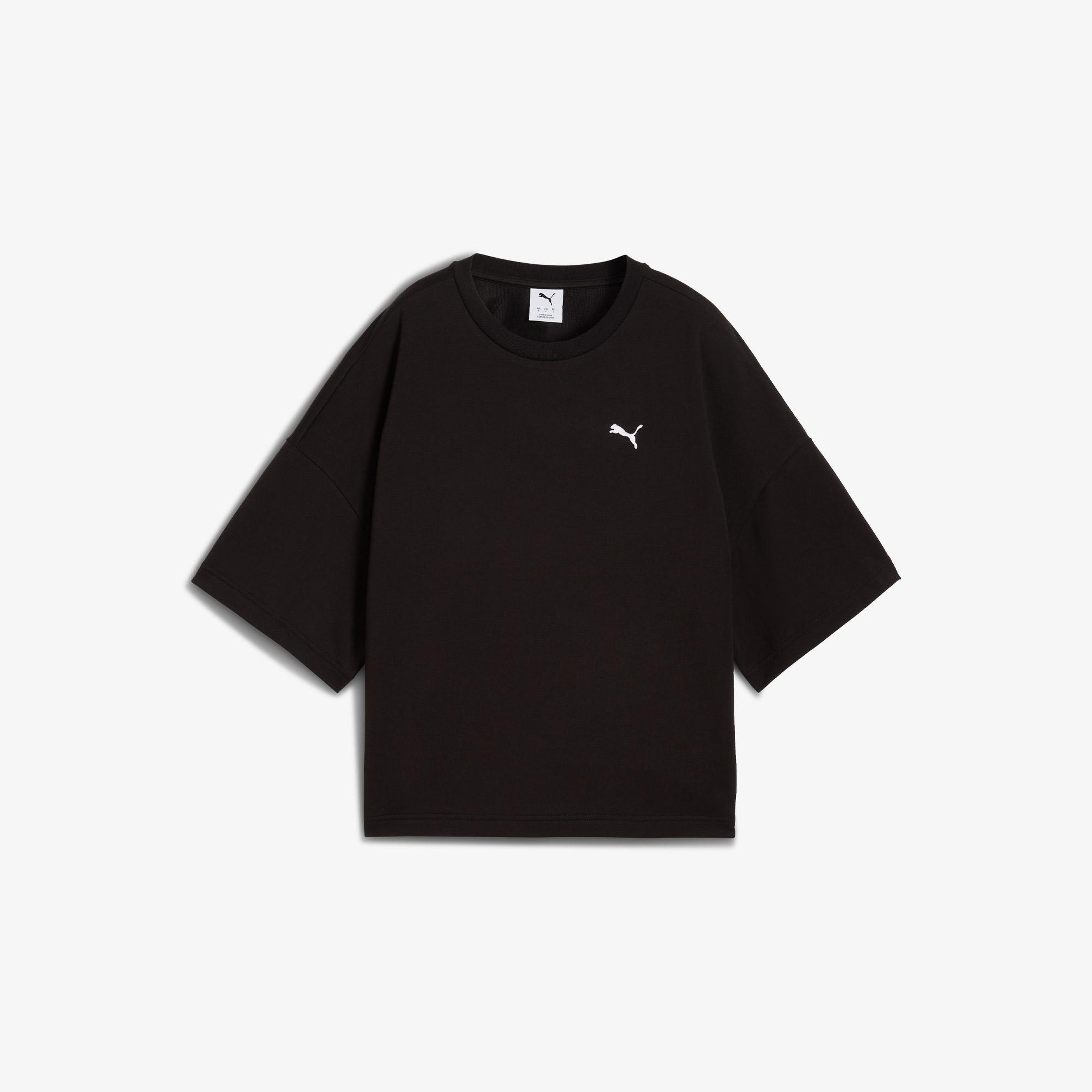 Puma Wardrobe Essentials Relaxed Kadın Siyah T-Shirt