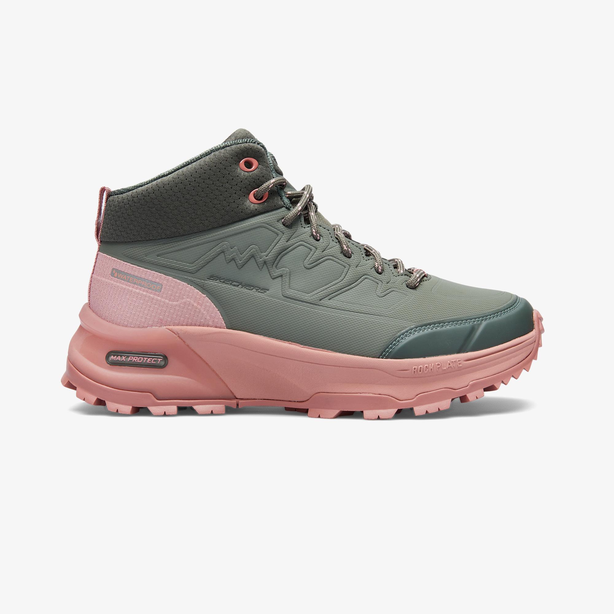 Skechers Max Protect Legacy - Weekend Getaway Kadın Gri Pembe Outdoor Bot