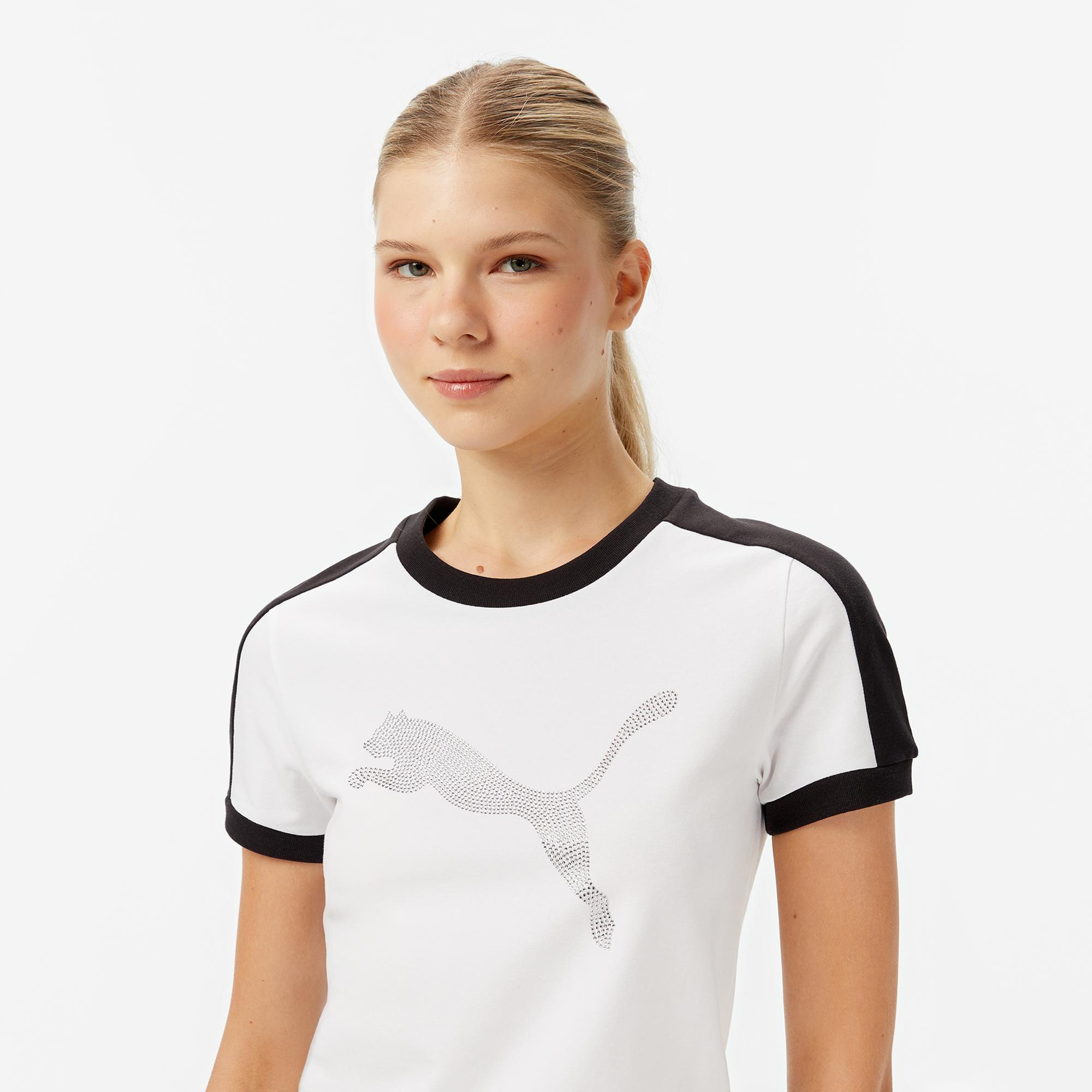 Puma x Fenty Downtown Kadın Beyaz T-Shirt