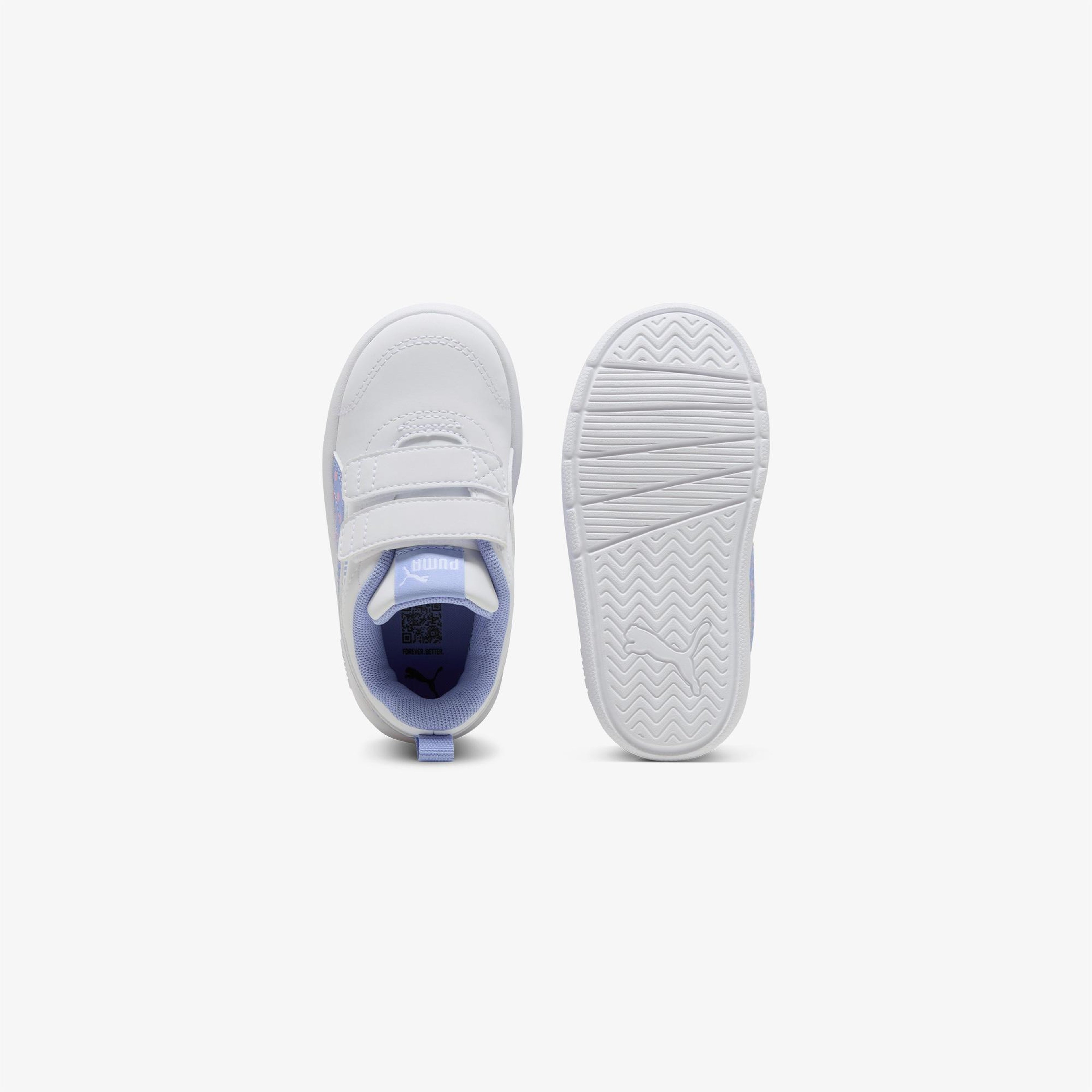 Puma Courtflex V3 Dotty V Çocuk Beyaz Spor Ayakkabı